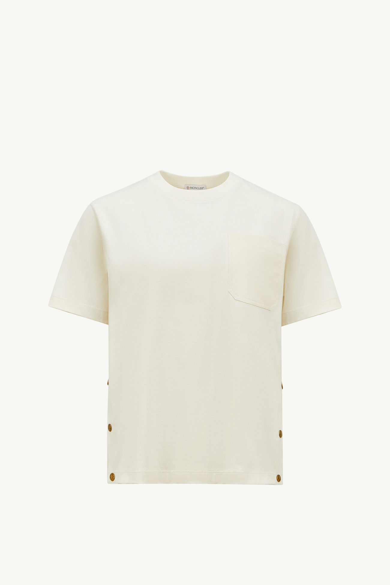 Camiseta de algodón con bolsillo Mujer Blanco Moncler 2