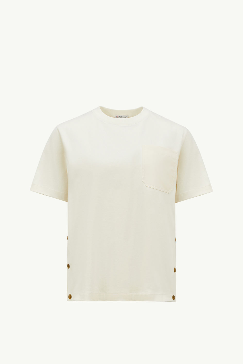 Cotton T-Shirt with Pocket Women White Moncler 2