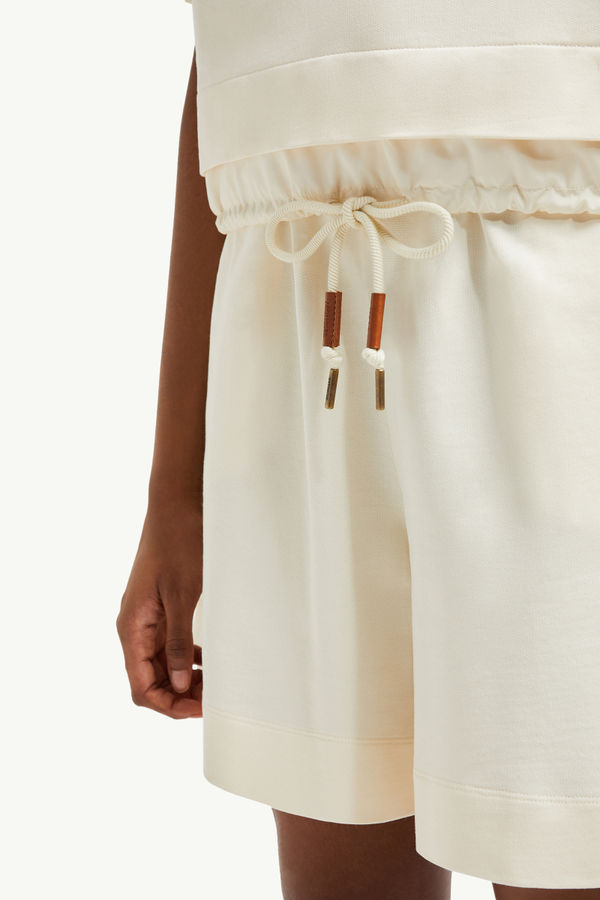 T-shirt en coton à manches bouffantes Femmes Blanc Moncler 5