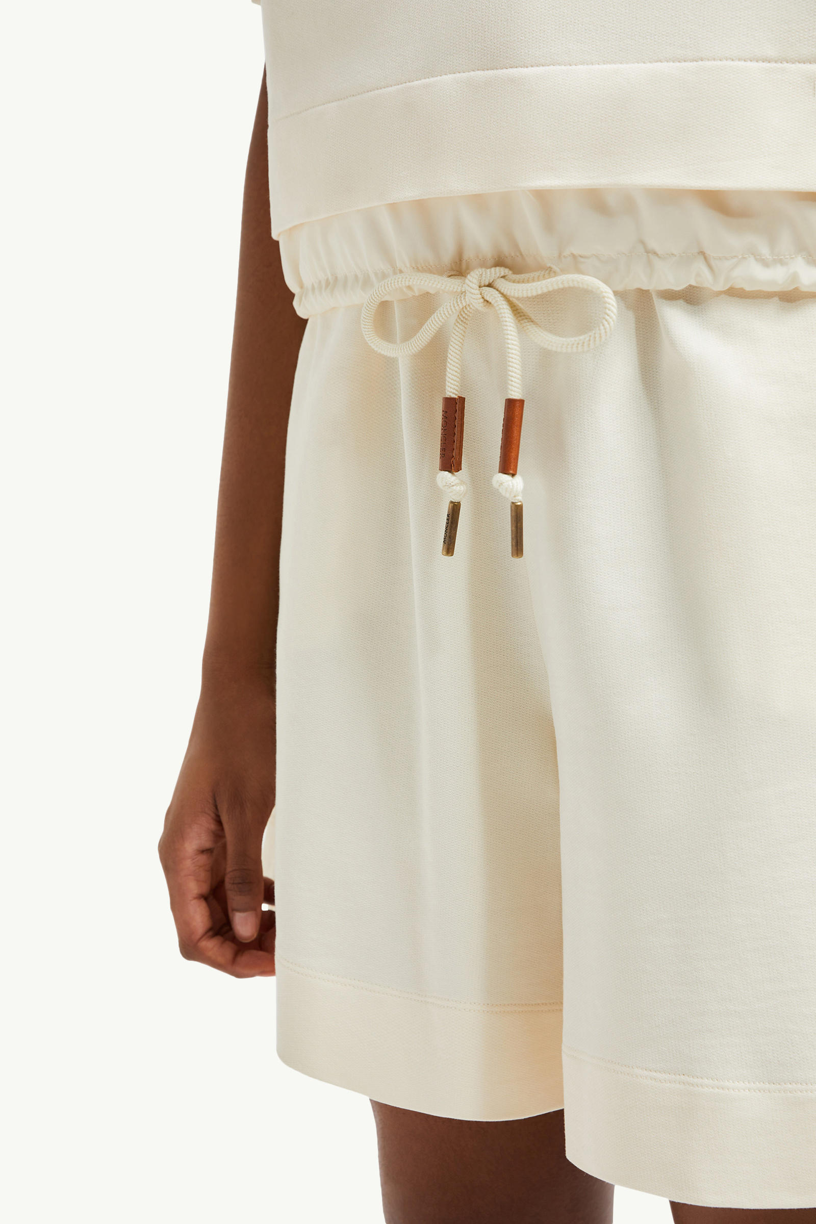 T-shirt en coton à manches bouffantes Femmes Blanc Moncler 5