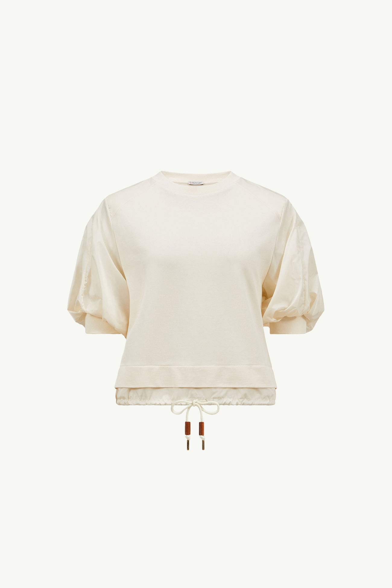 T-shirt in cotone con maniche a sbuffo Donna Bianco Moncler 2