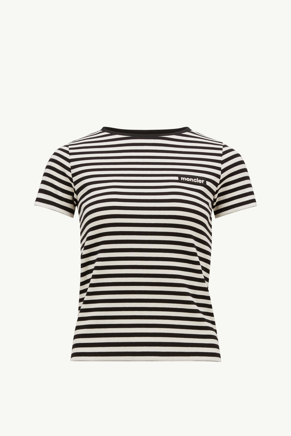 Striped Cotton T-Shirt Women Blue & White Moncler 2