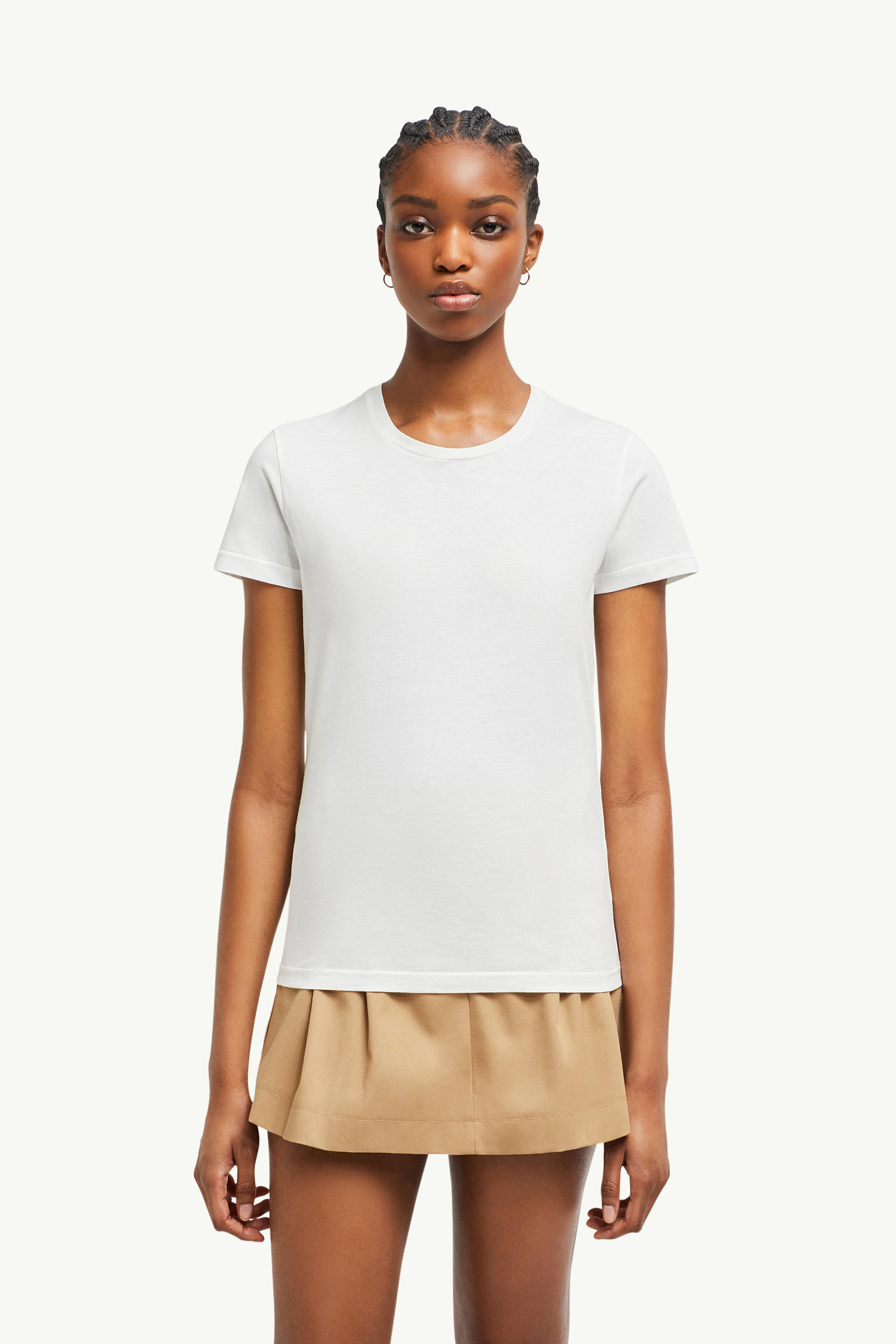Logo Patch Cotton Jersey T-Shirt Women Off White Moncler 3