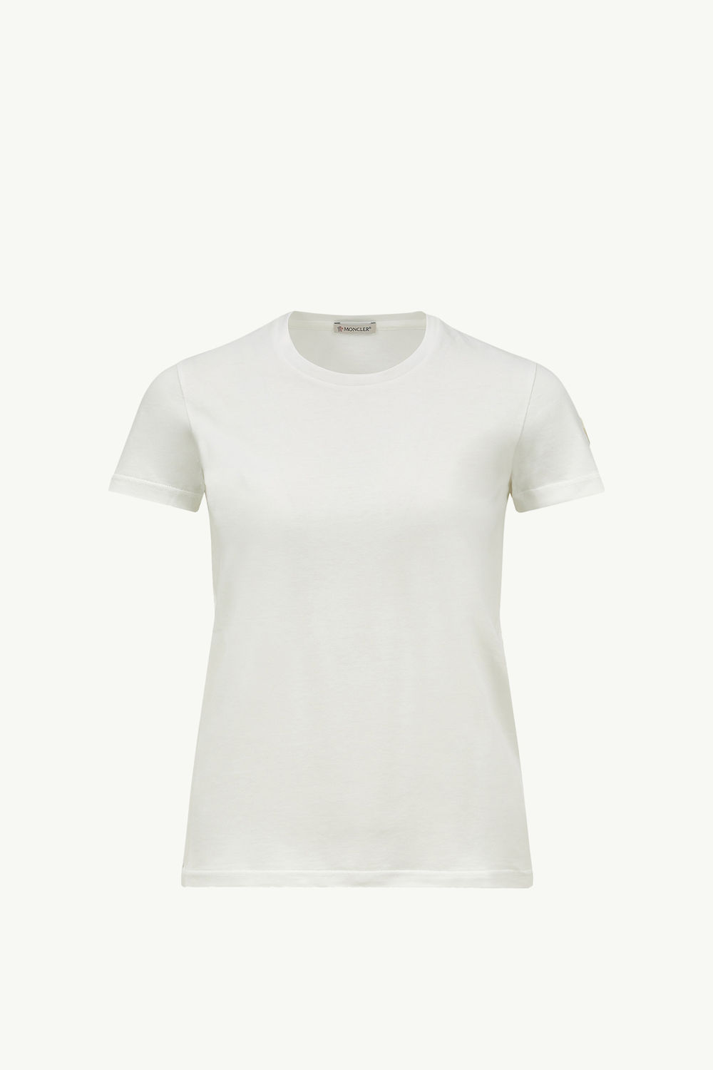 Logo Patch Cotton Jersey T-Shirt Women Off White Moncler 2