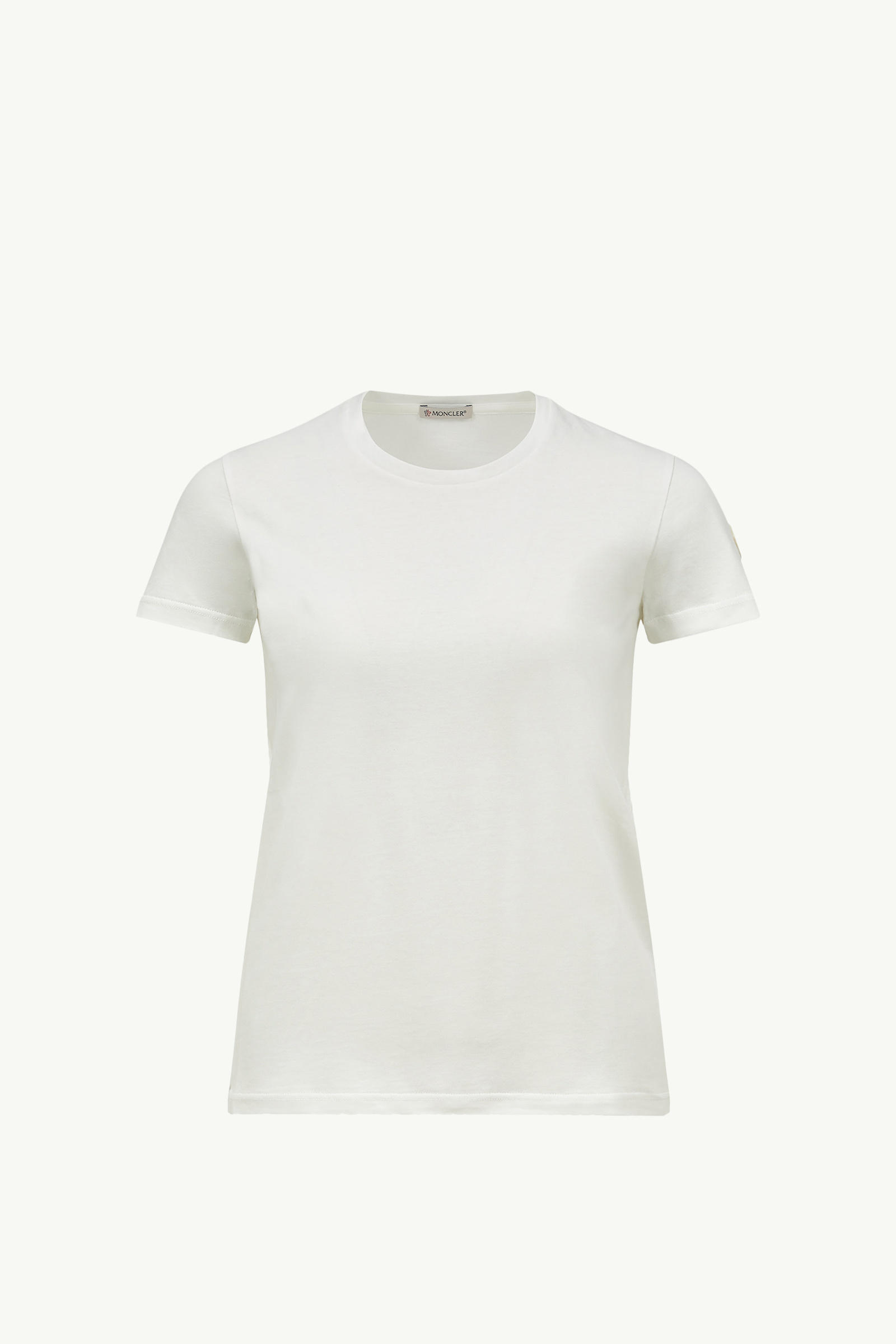Logo Patch Cotton Jersey T-Shirt Women Off White Moncler 2