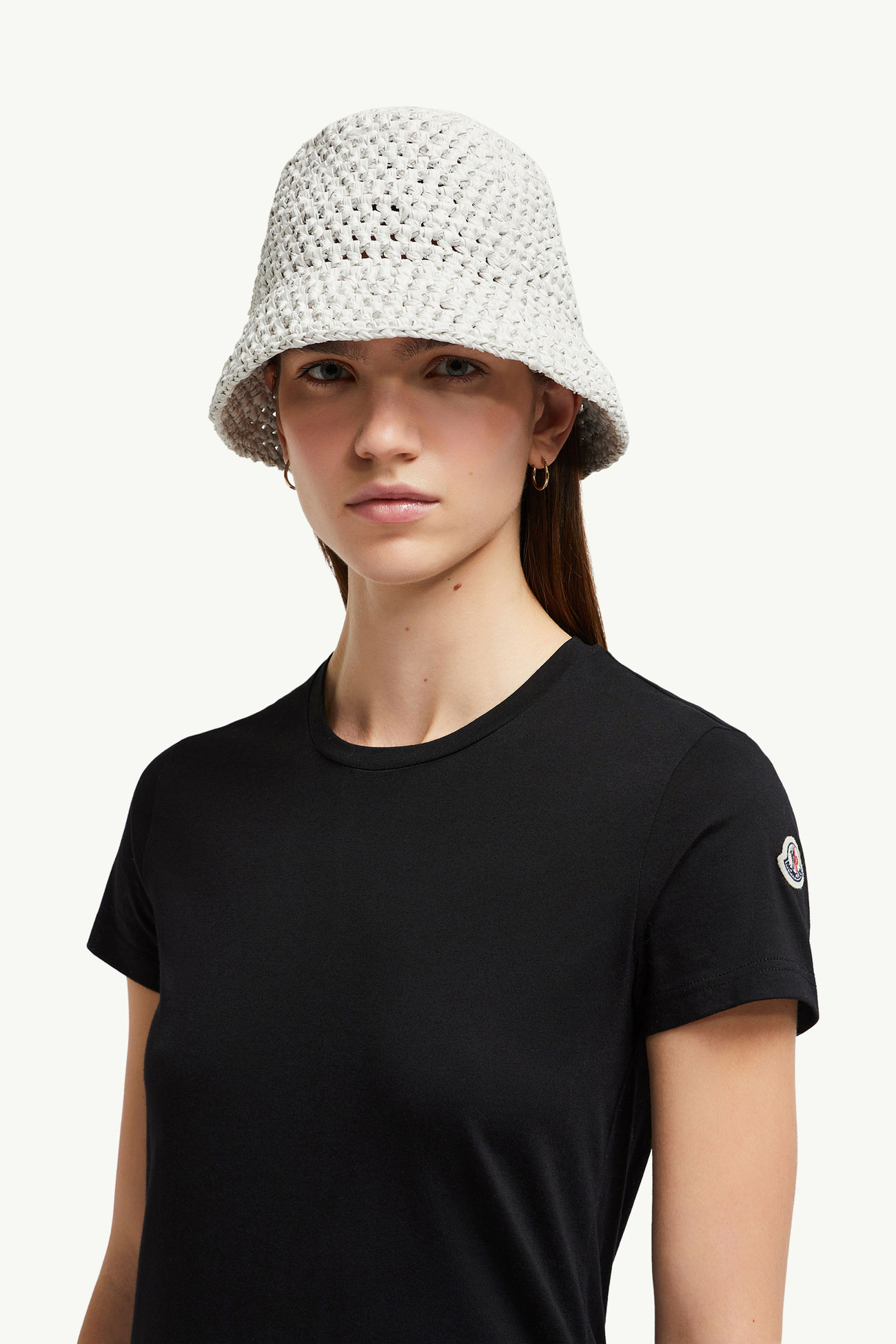 標誌貼片棉質針織布T恤 女士 黑色 Moncler 1