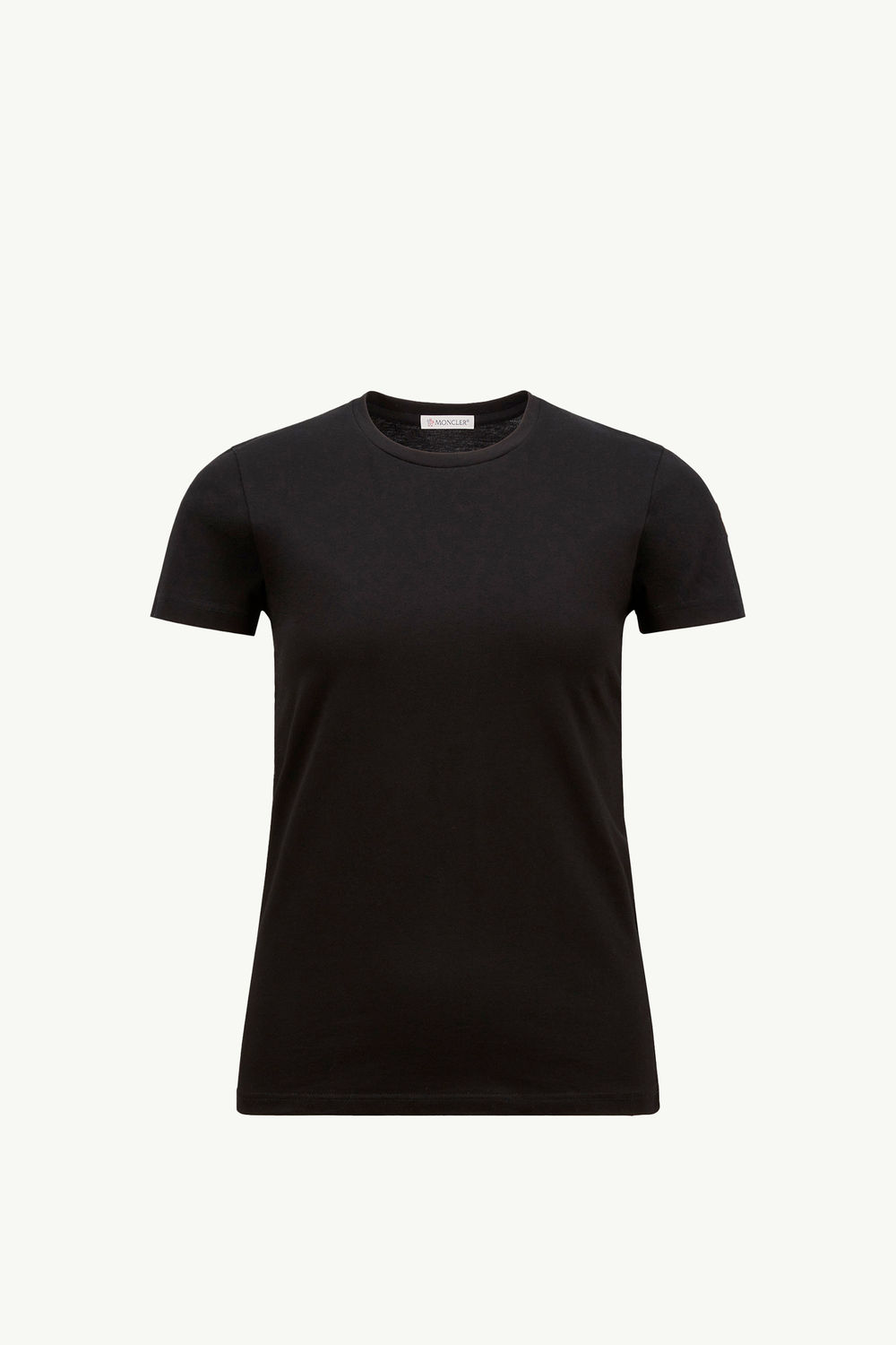 Logo Patch Cotton Jersey T-Shirt Women Black Moncler 2