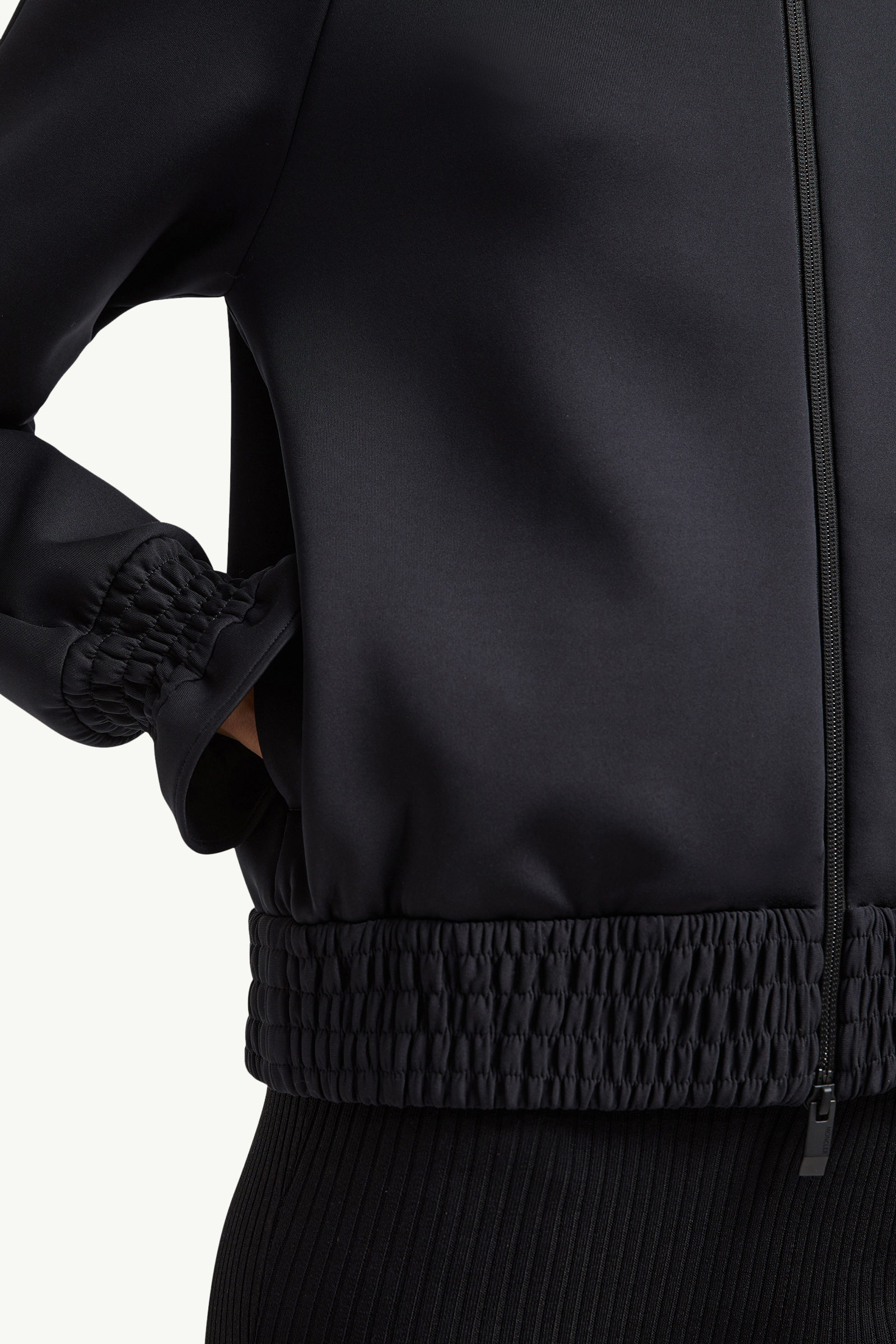 Sweatshirt mit Reißverschluss aus Neopren Damen Schwarz Moncler 5