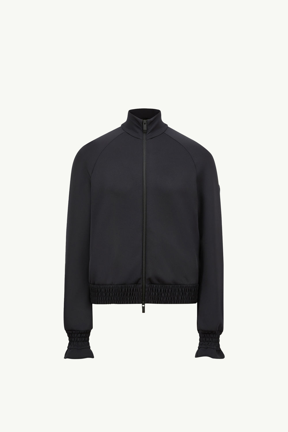 Neoprene Zip-Up Sweatshirt Women Black Moncler 2