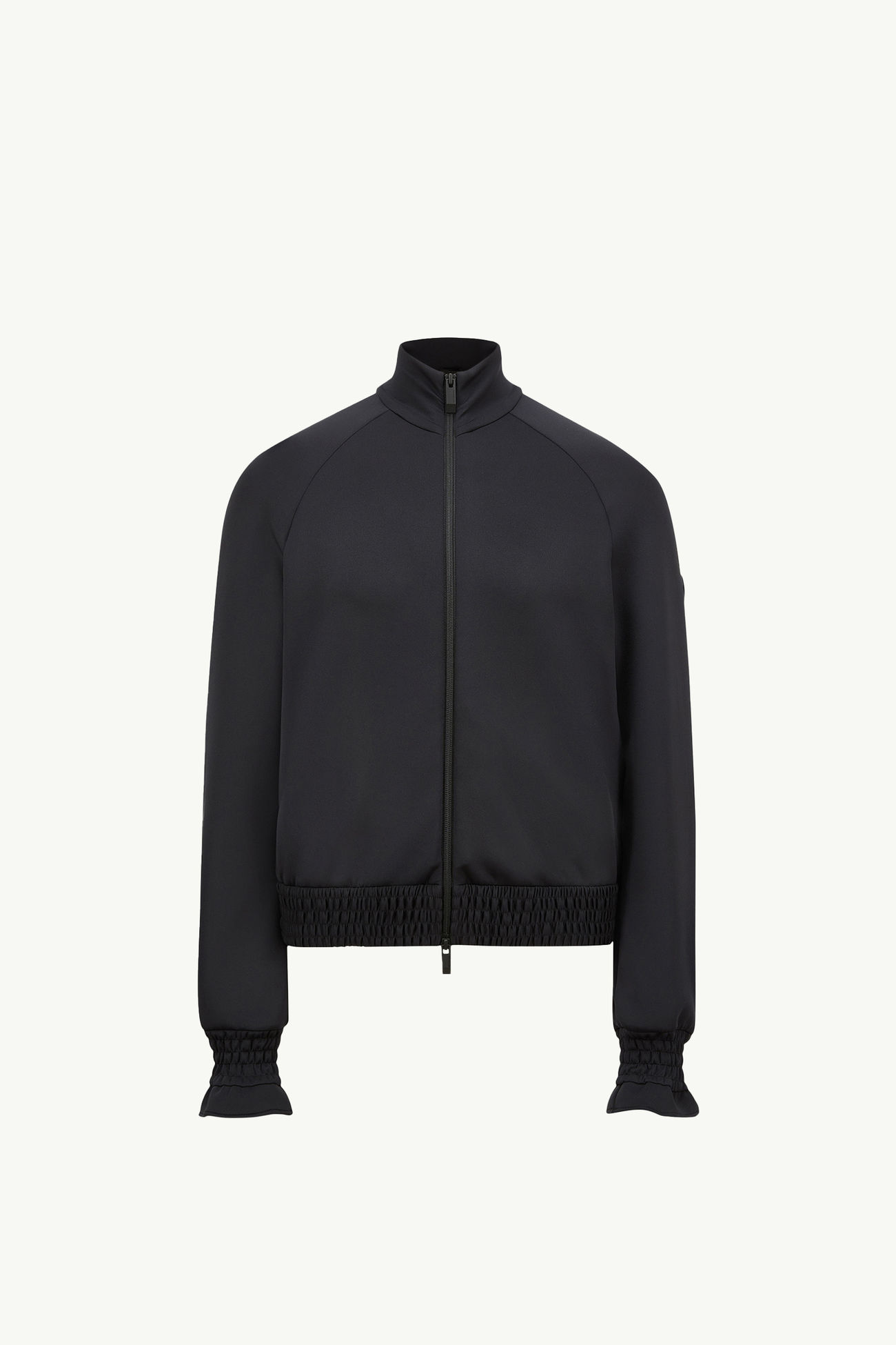 Neoprene Zip-Up Sweatshirt Women Black Moncler 2