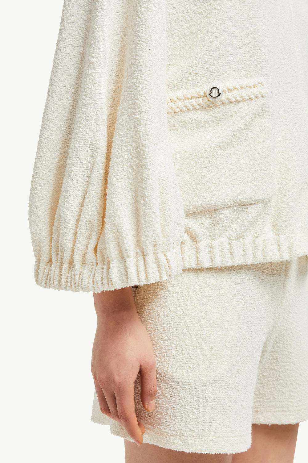 2-in-1 Bouclé Zip-Up Cardigan Women White Moncler 5