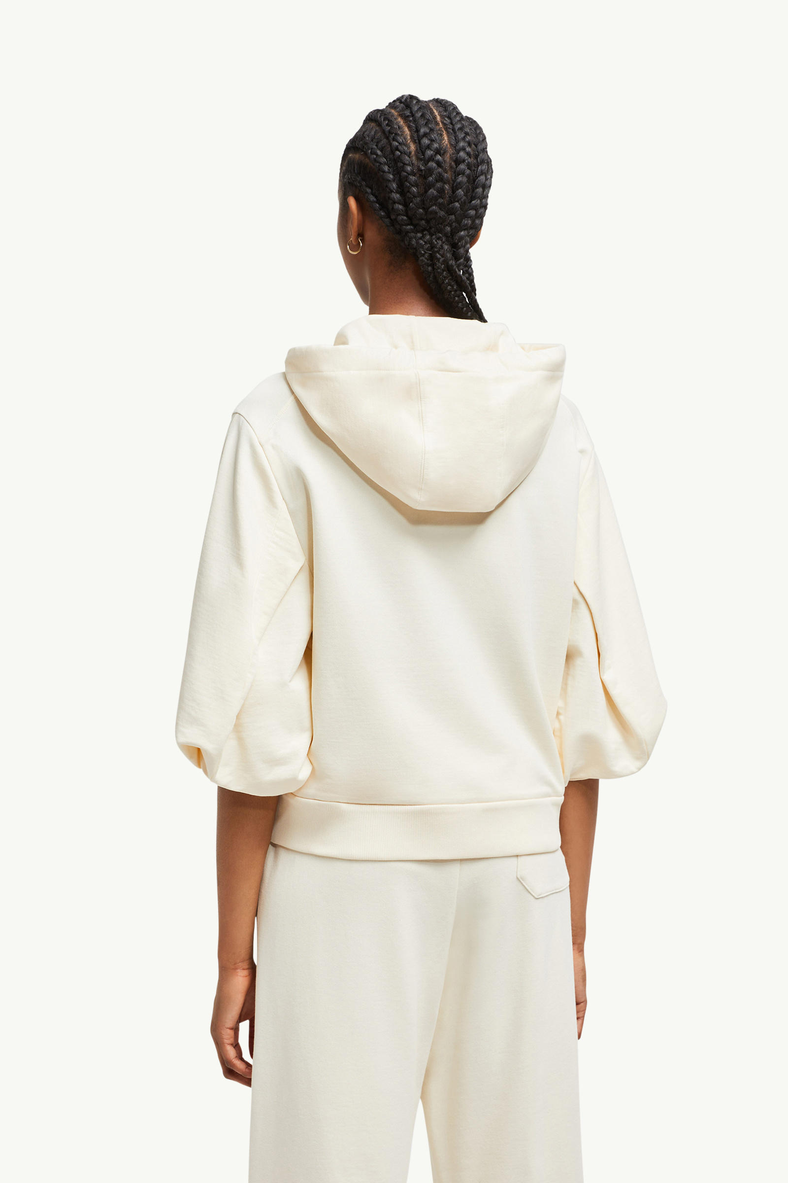 女士棉质拉链连帽卫衣 女士 白色 Moncler 4