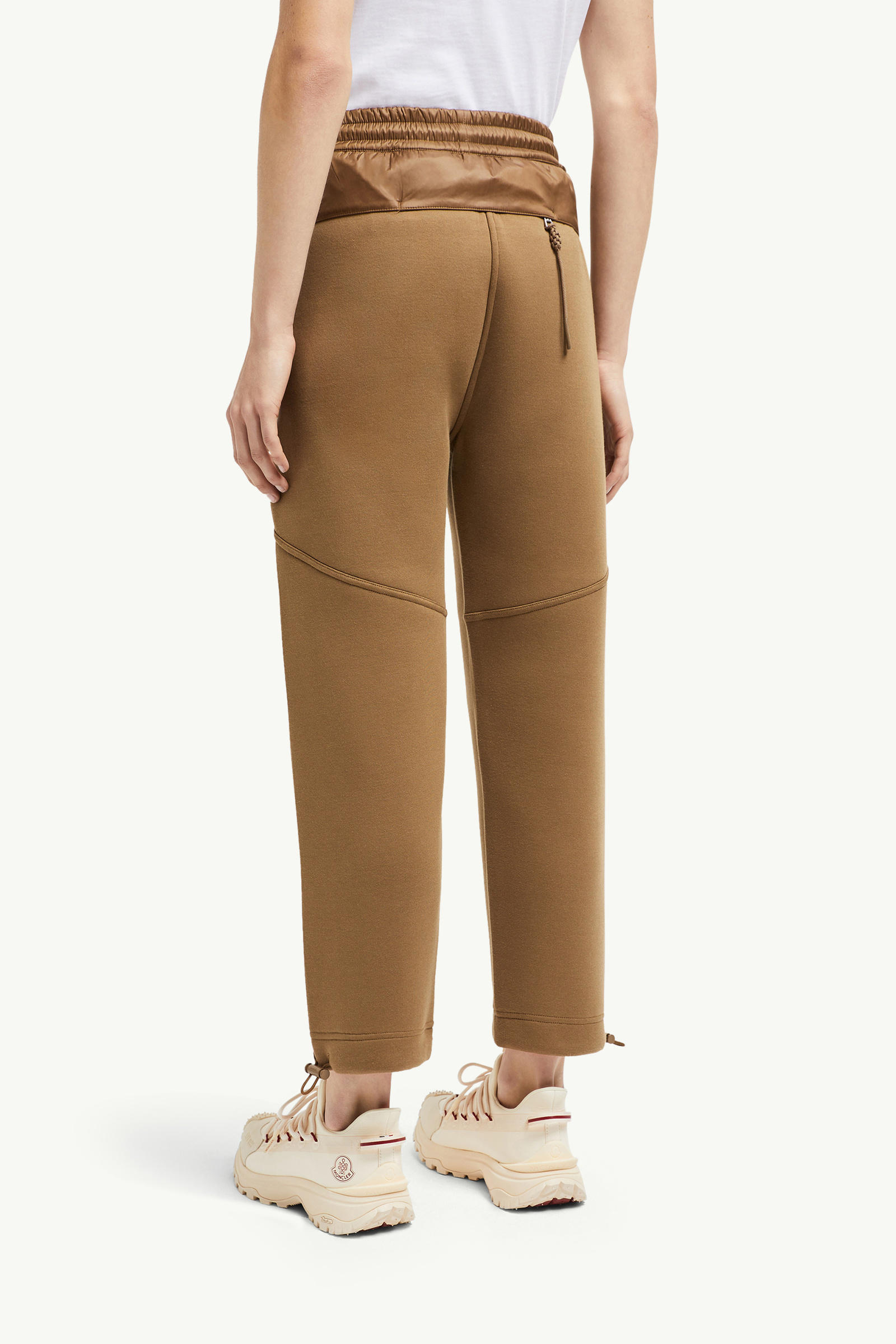Year of the Snake Patch Neoprene Track Pants Women Brown Moncler 4