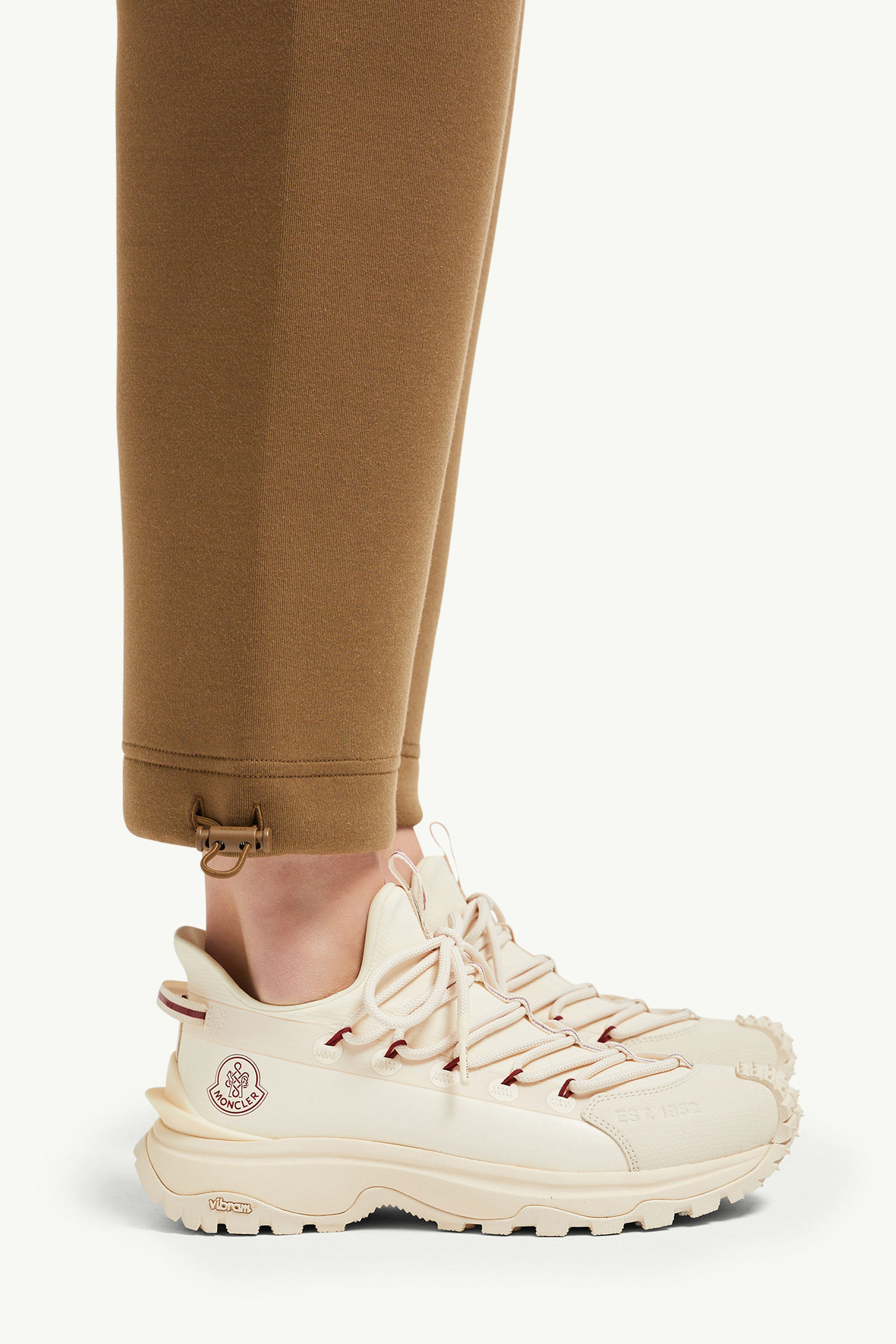 Year of the Snake Patch Neoprene Track Pants Women Brown Moncler 5