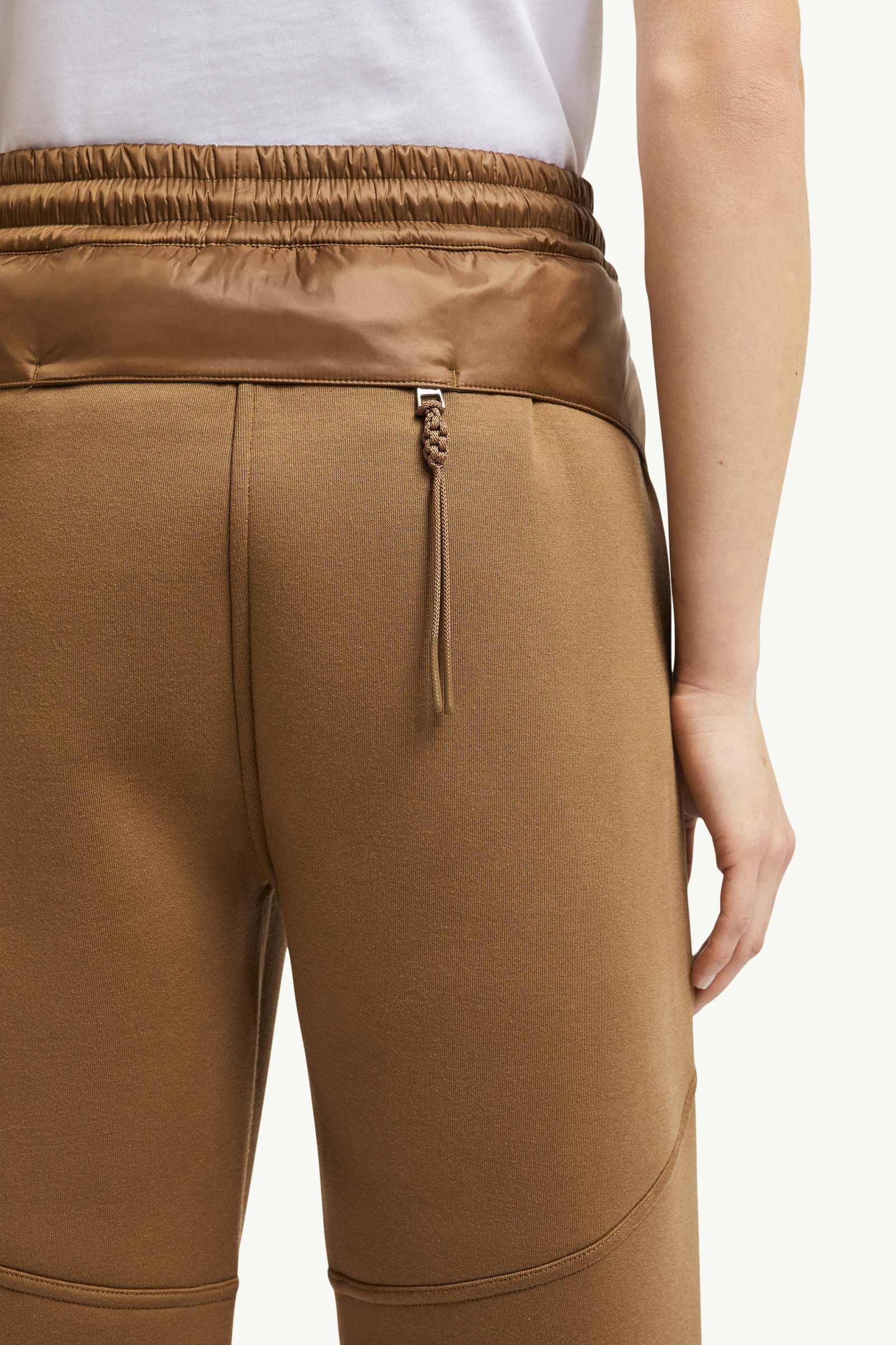 Year of the Snake Patch Neoprene Track Pants Women Brown Moncler 6