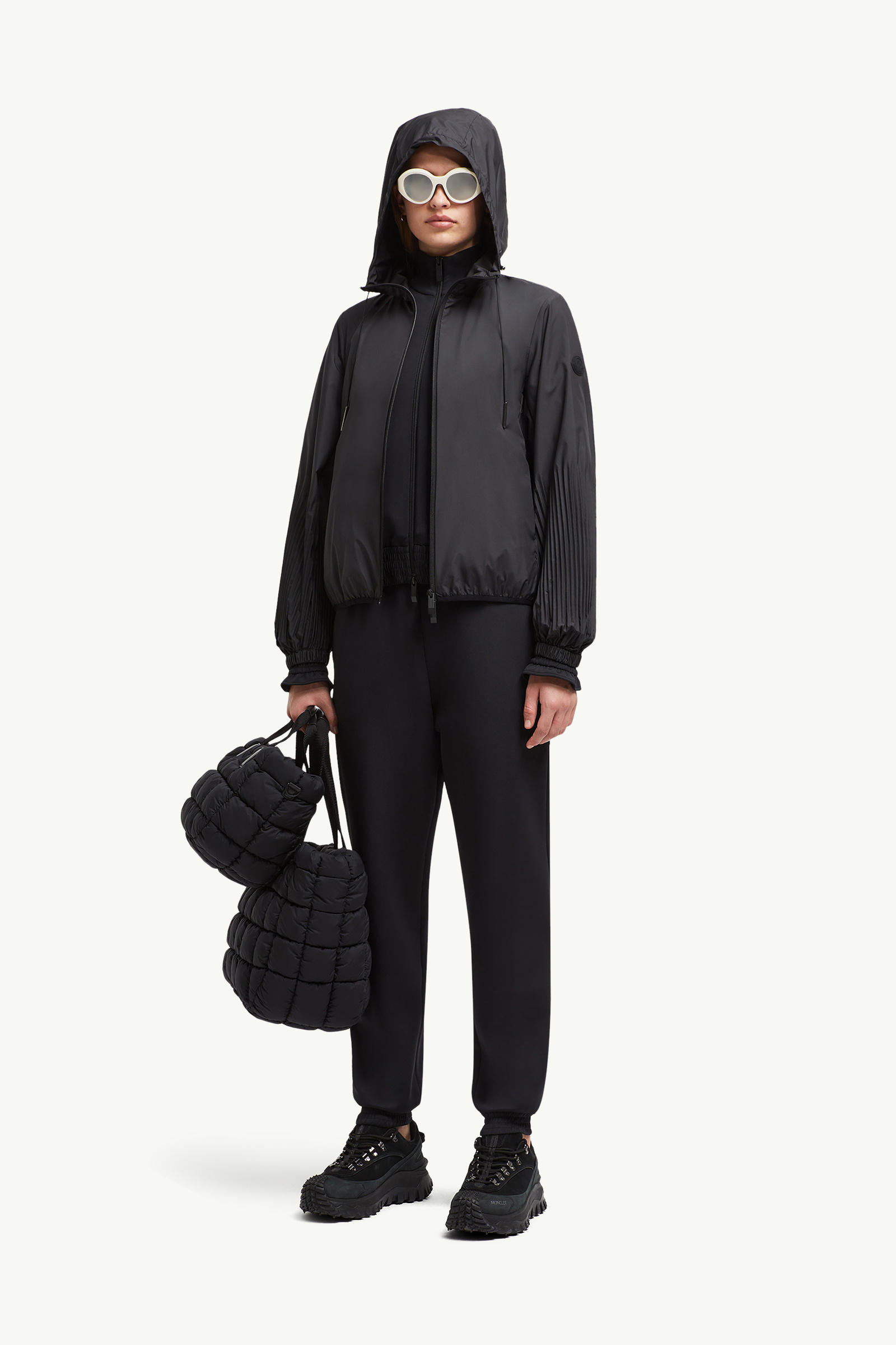 Pantaloni sportivi in neoprene Donna Nero Moncler 0