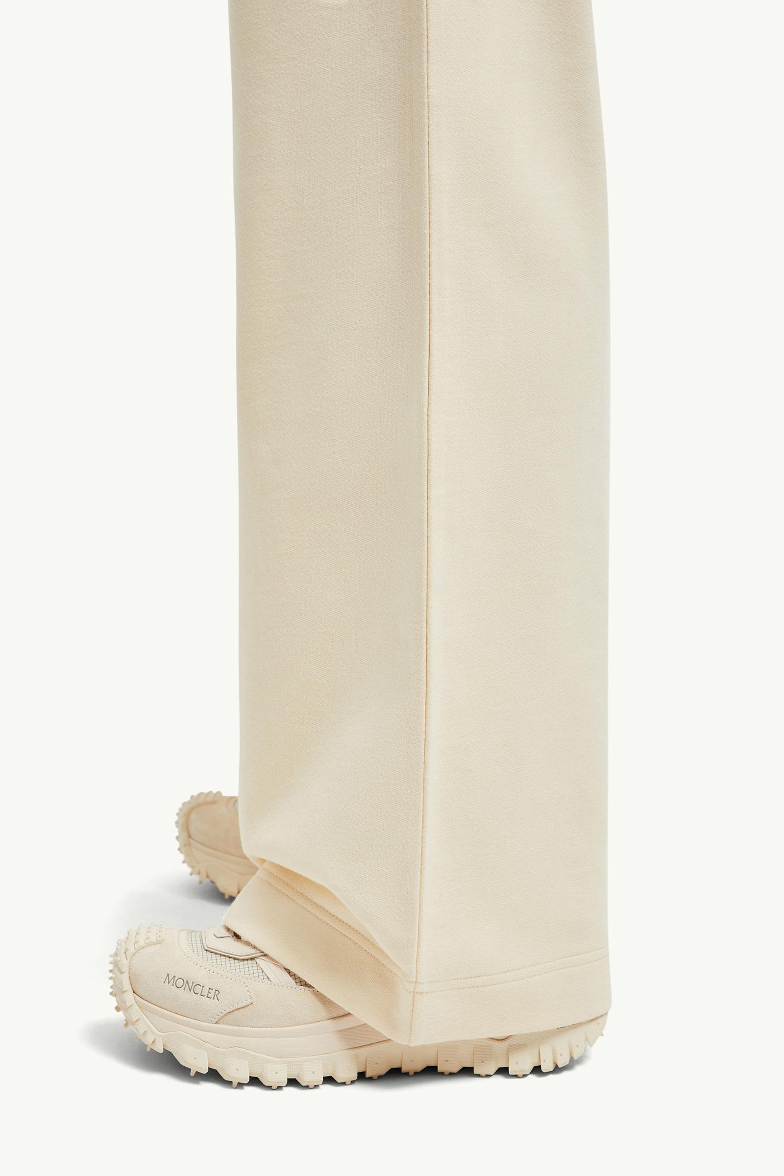 White Wide Leg Cotton Sweatpants - Pants & Shorts for Women