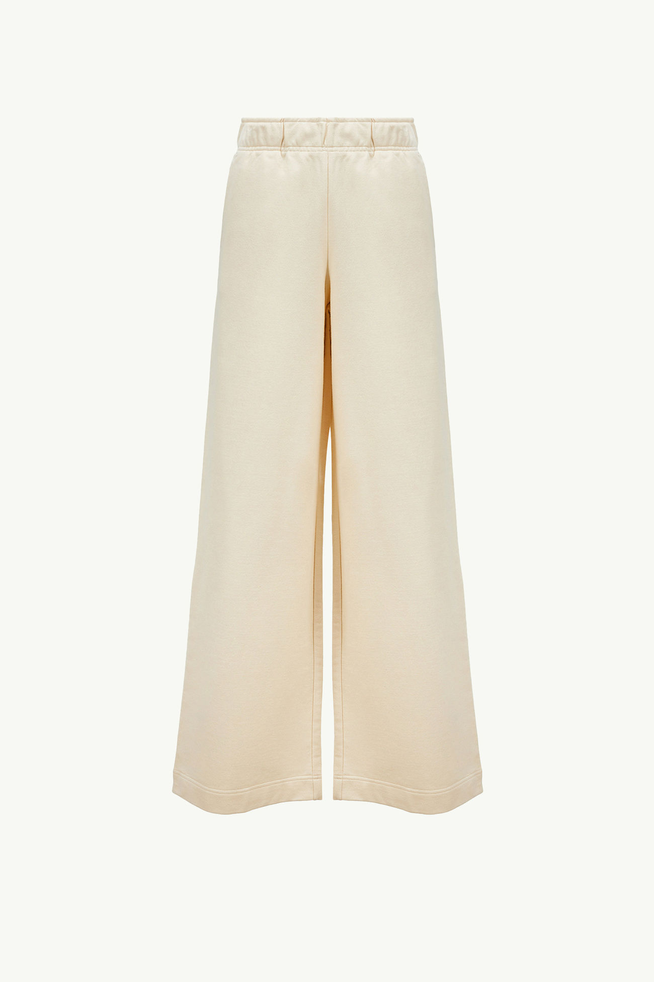 Pantaloni sportivi a gamba ampia in cotone Donna Bianco Moncler 2