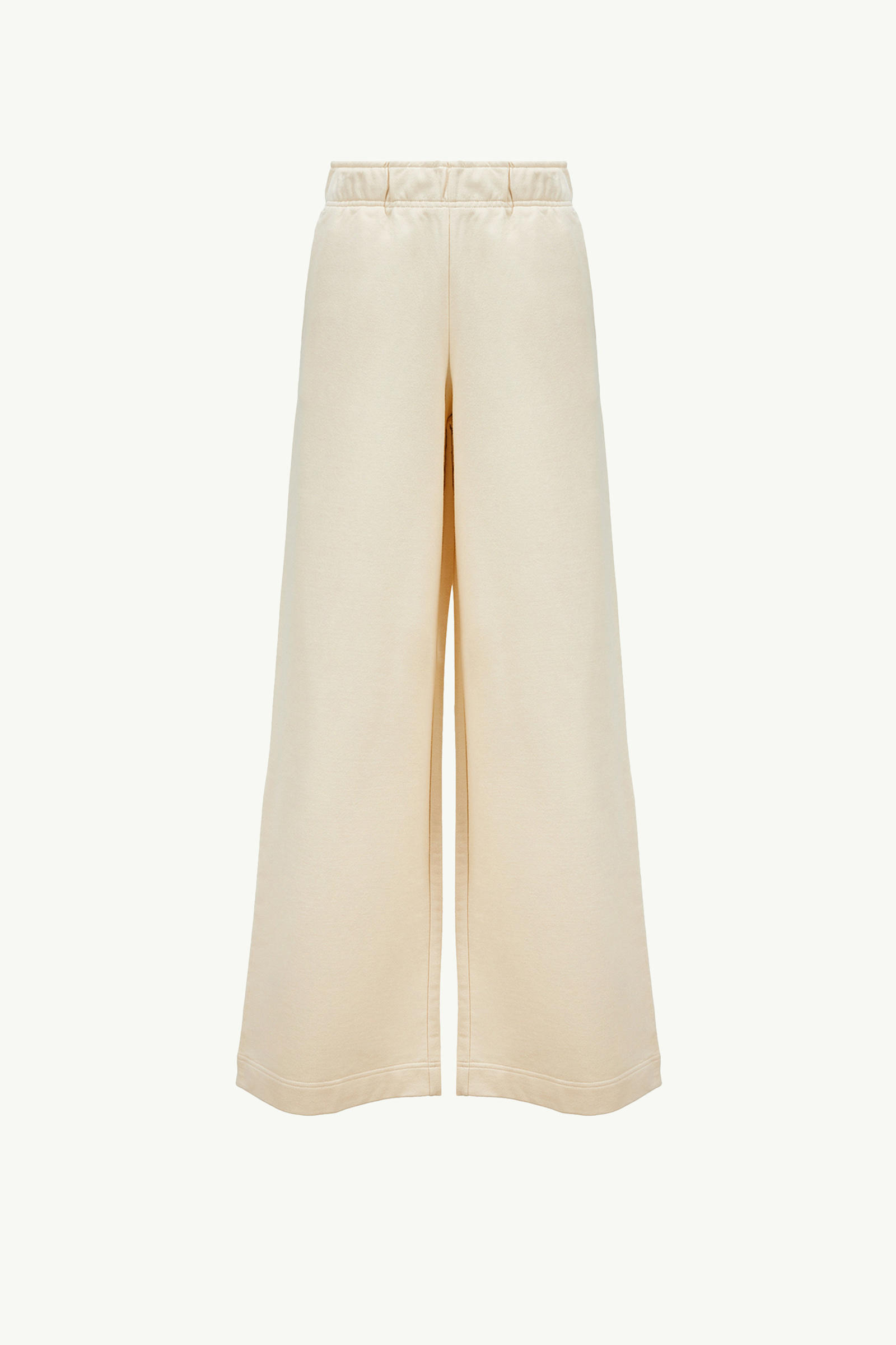 Wide Leg Cotton Track Pants Women White Moncler 2