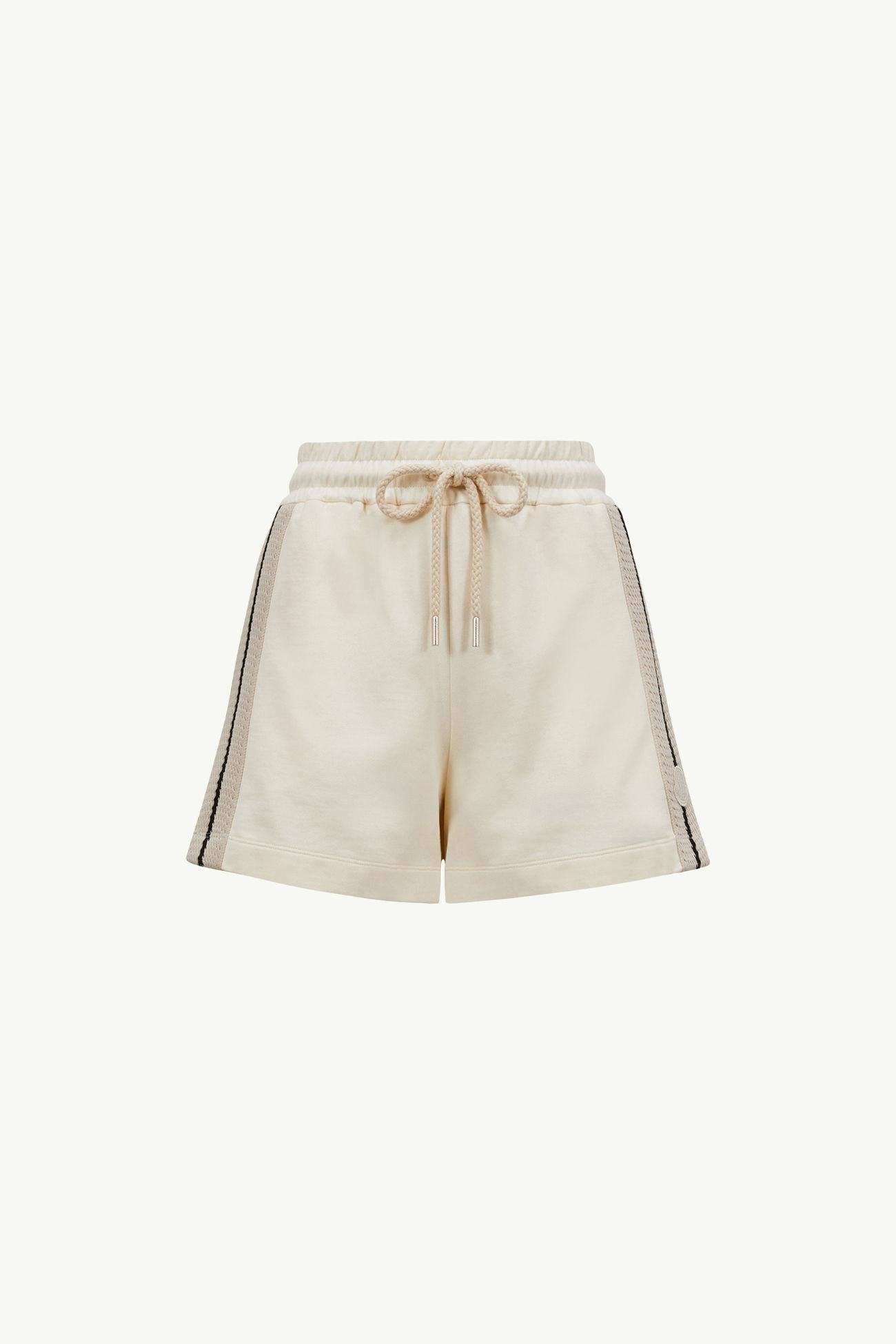 Shorts aus Baumwolle mit Häkelakzent Damen Weiß Moncler 2