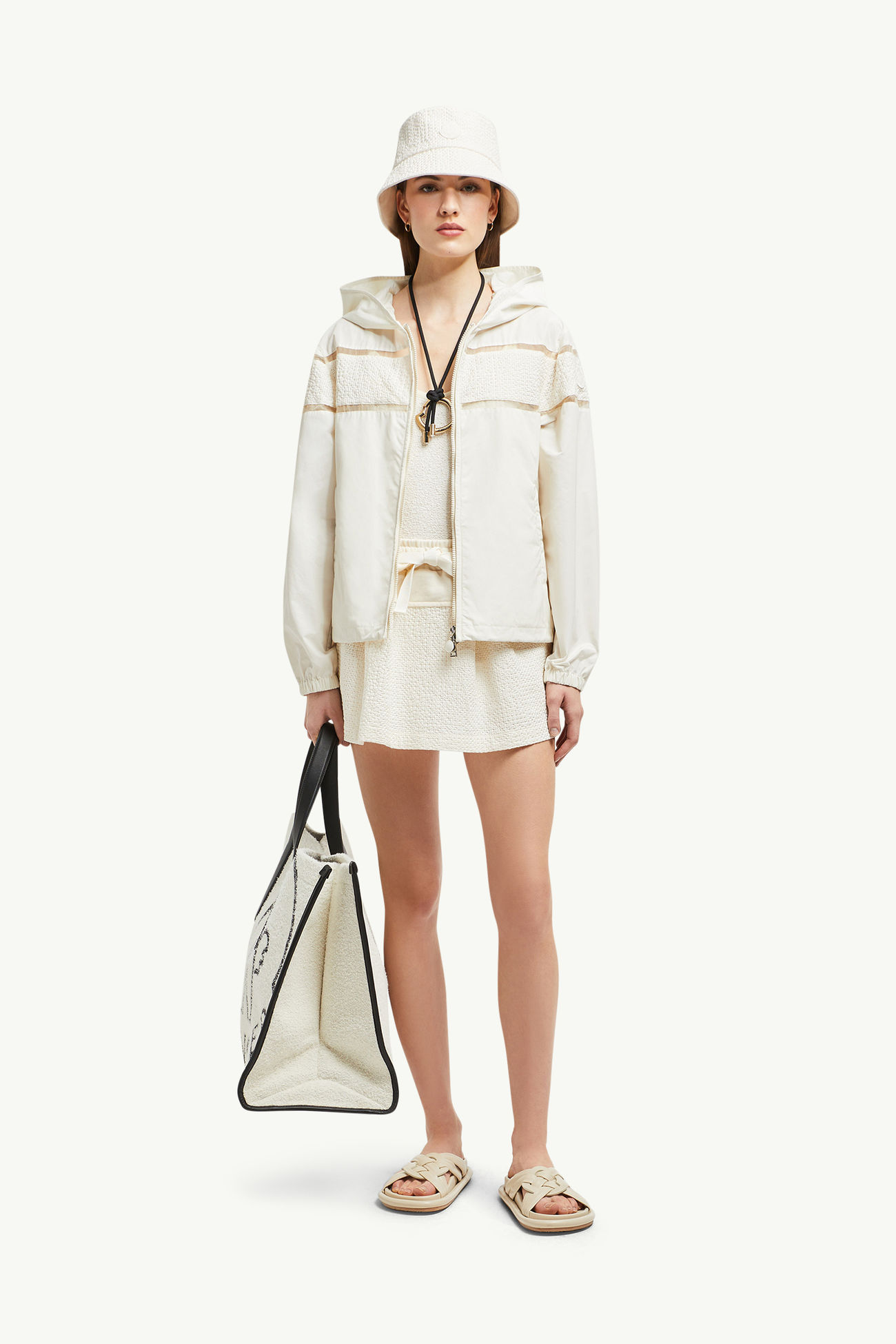 Minifalda bordada Mujer Blanco Moncler 0