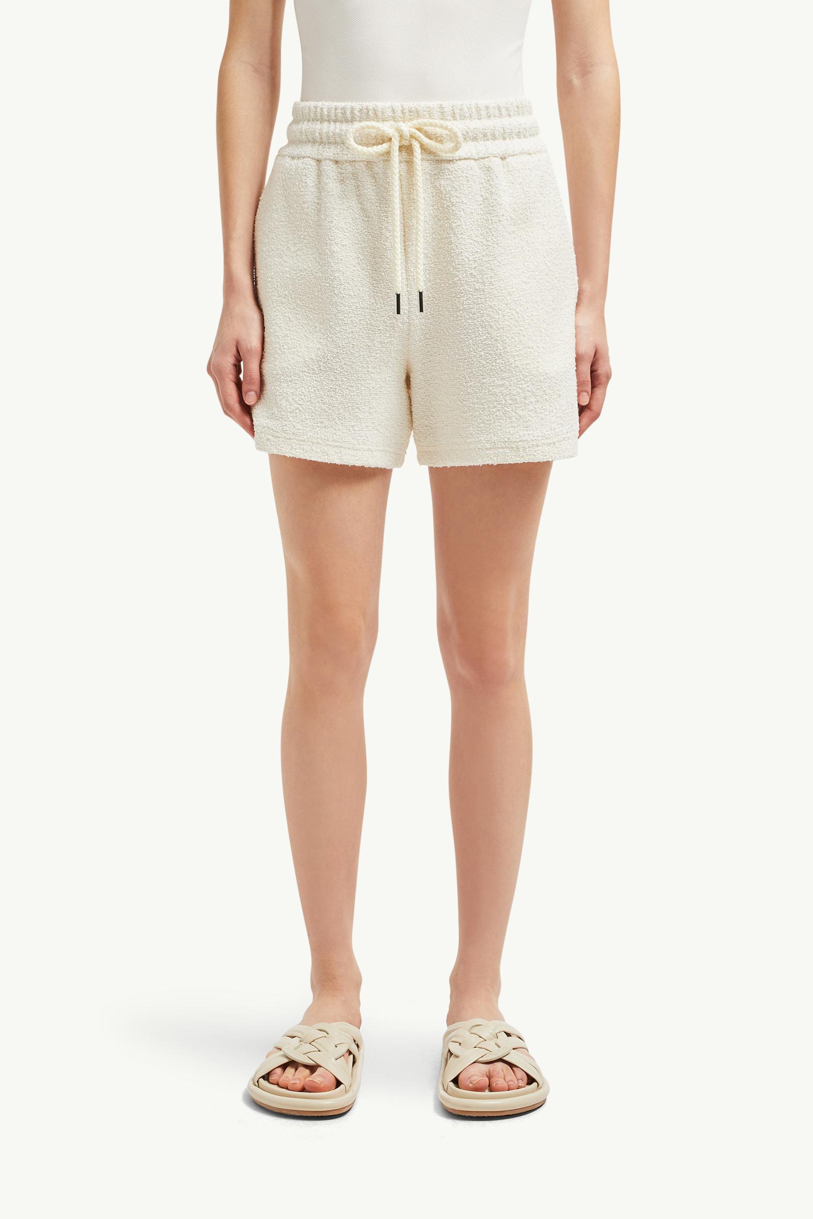 White Bouclé Shorts - Pants & Shorts for Women | Moncler US