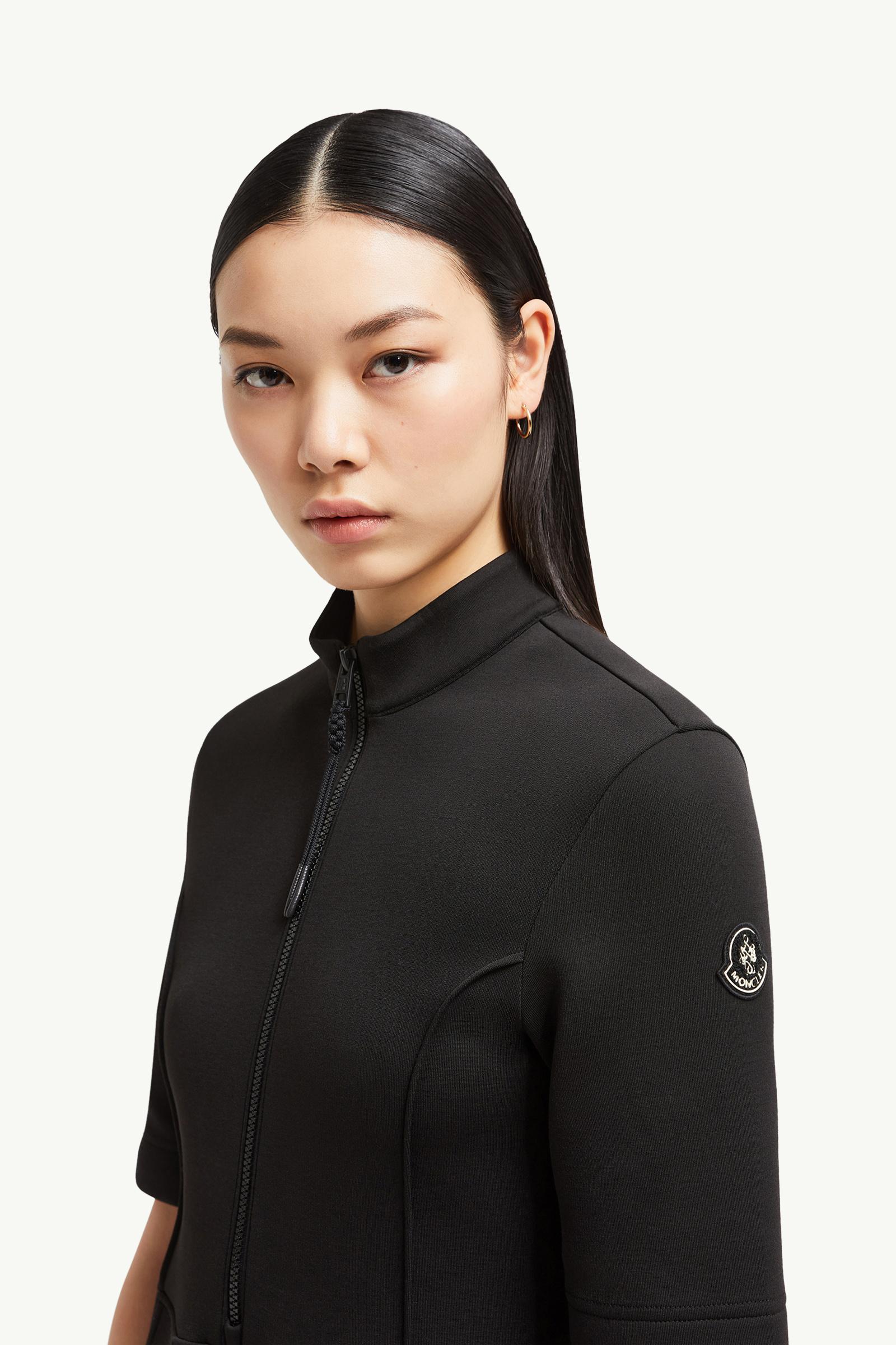 Year of the Snake Patch Neoprene Mini Dress Women Black Moncler 1