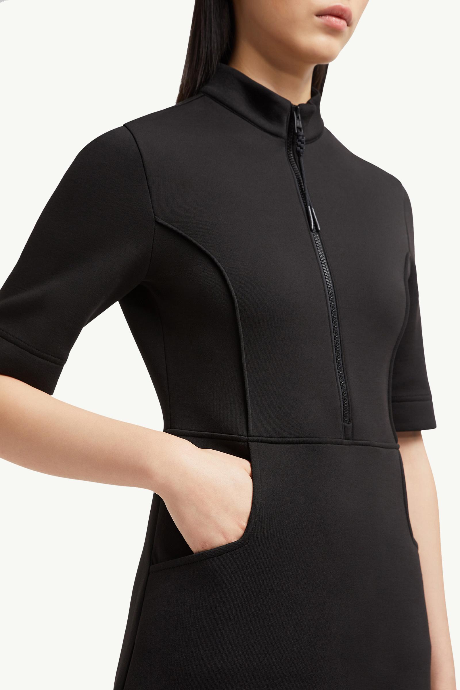 【MONCLER】Snake of the Yearパッチ・ネオプレーン・ミニドレス Black Year of the Snake Patch Neoprene Mini Dress - Lunar