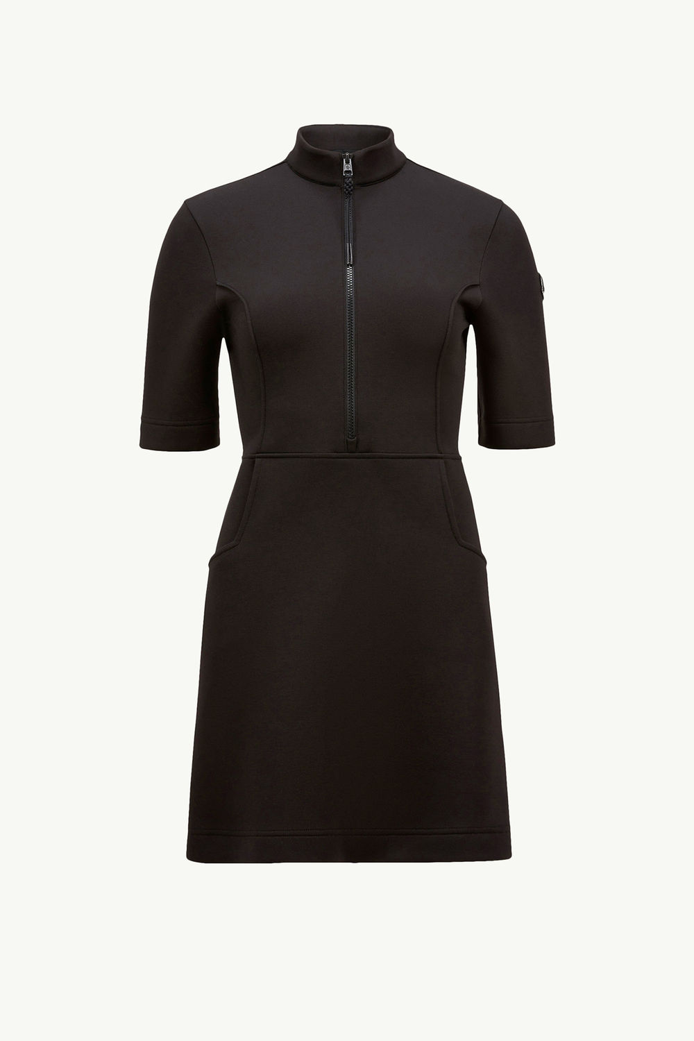 Year of the Snake Patch Neoprene Mini Dress Women Black Moncler 2