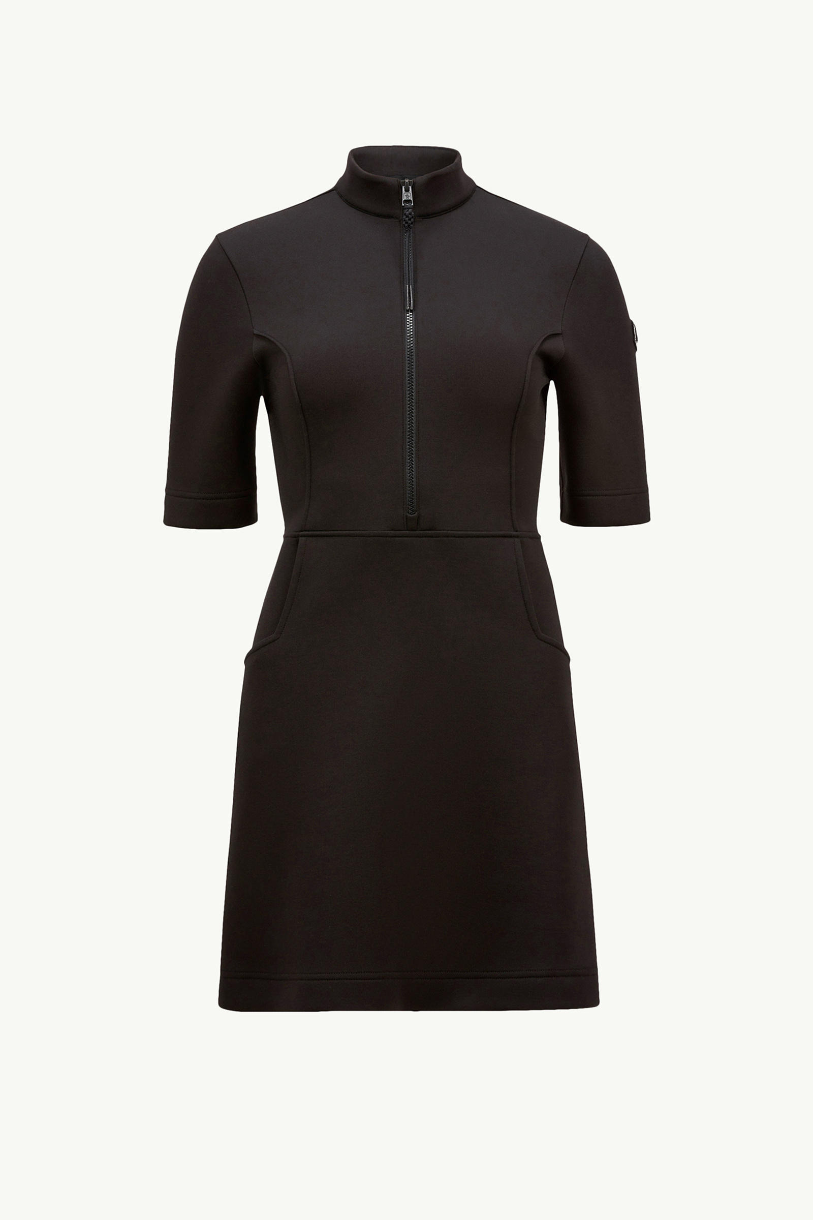 Year of the Snake Patch Neoprene Mini Dress Women Black Moncler 2