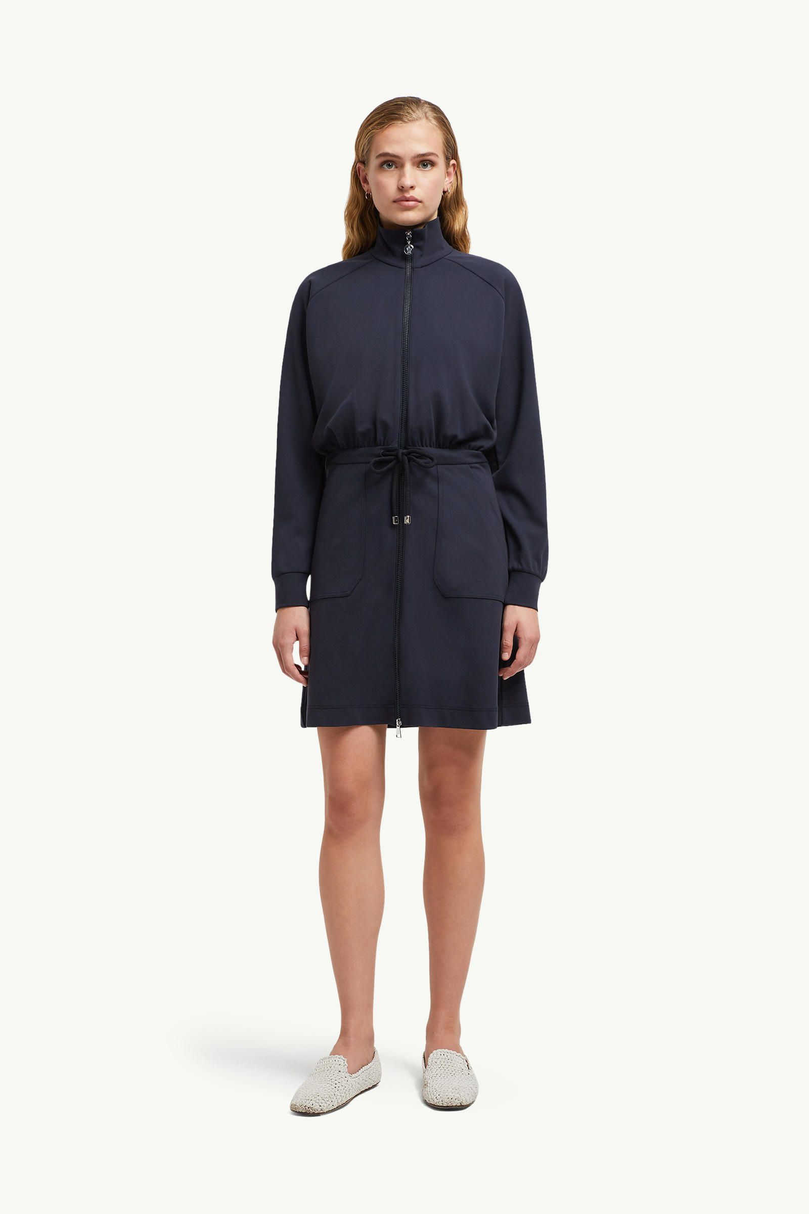 Zip-Up Mini Dress Women Navy Blue Moncler 3