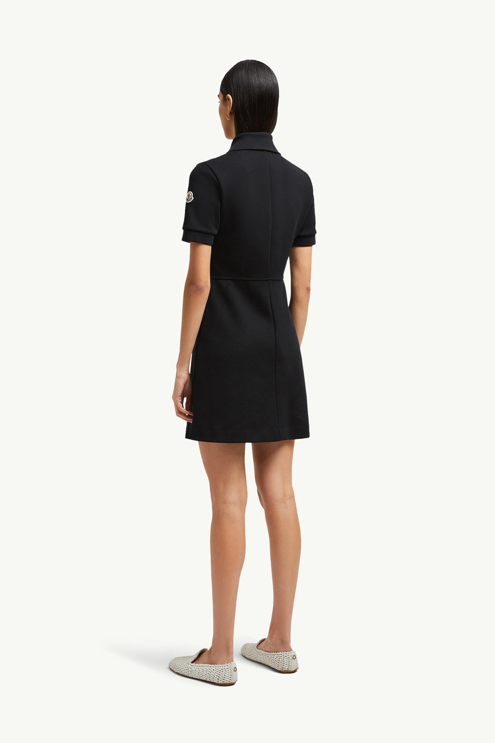 Piquet Half-Zip Polo Dress Women Black Moncler 4