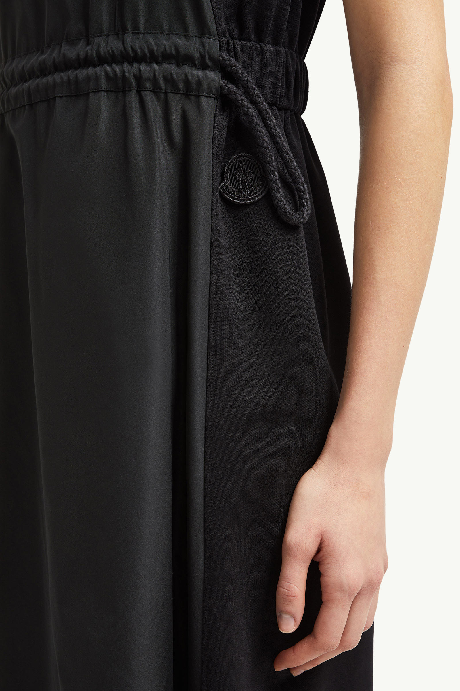 Cotton Knee-Length Dress Women Black Moncler 5