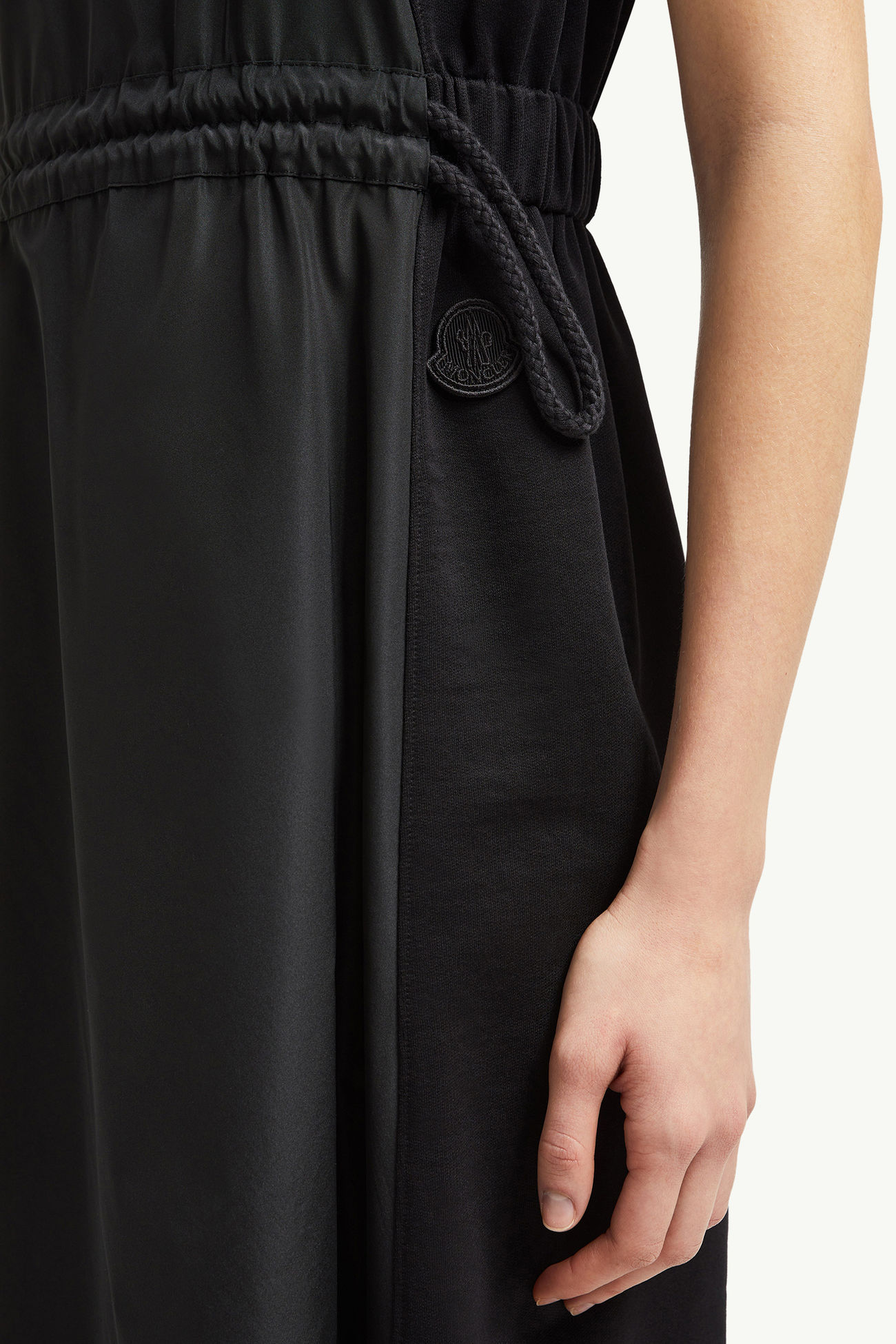 Knielanges Kleid aus Baumwolle Damen Schwarz Moncler 5