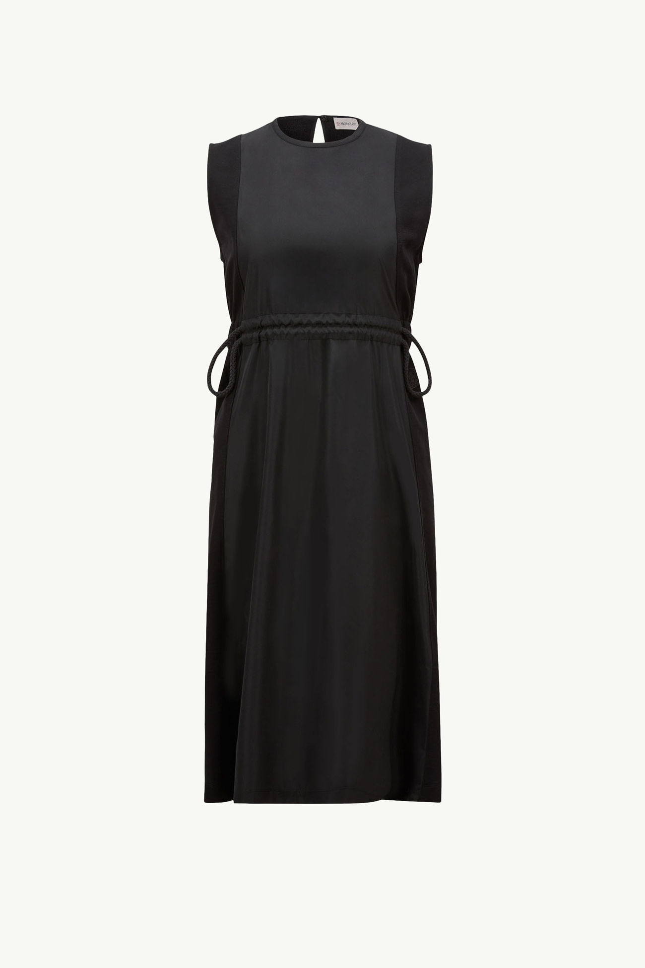 Knielanges Kleid aus Baumwolle Damen Schwarz Moncler 2