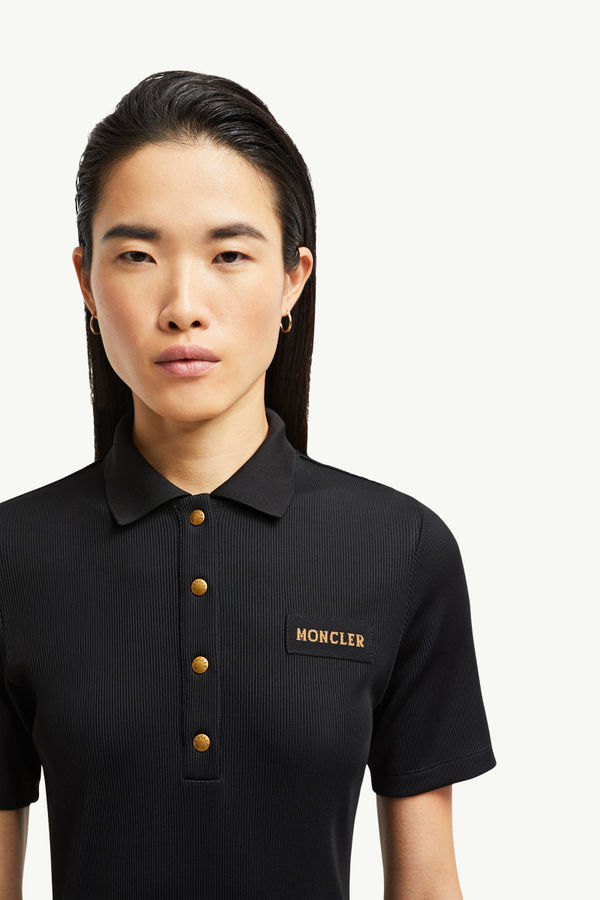 Polo Midi Dress Women Black Moncler 1