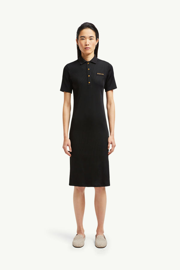 Polo Midi Dress Women Black Moncler 3