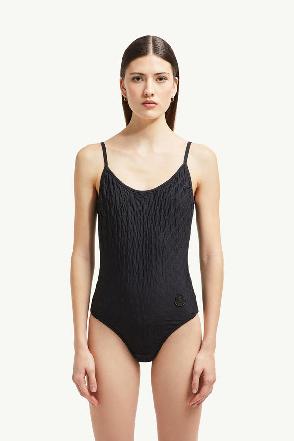 Diamond-Quilted Swimsuit Women Black Moncler 3