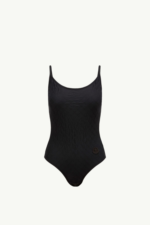 Diamond-Quilted Swimsuit Women Black Moncler 2
