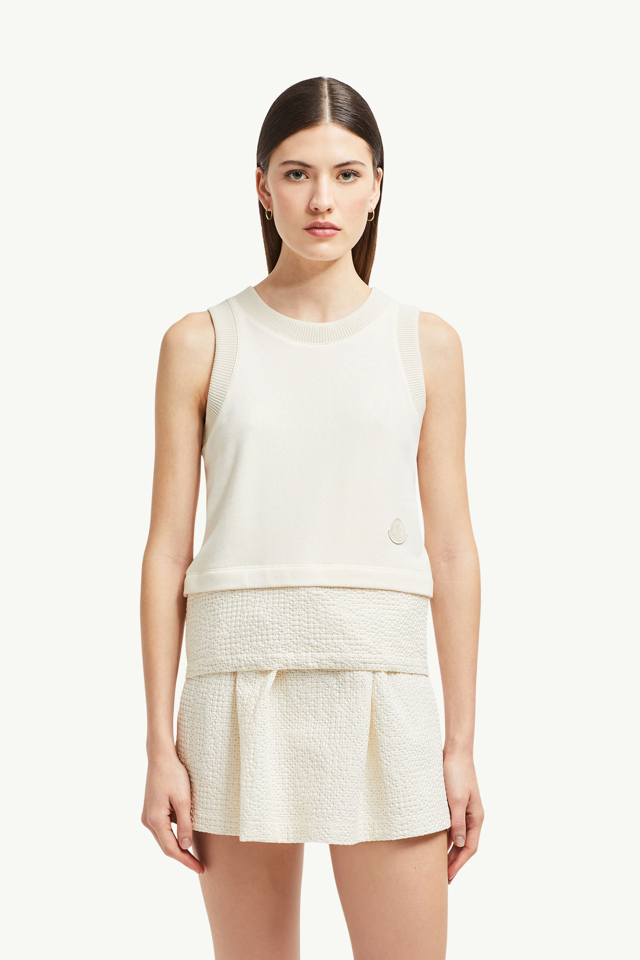 Besticktes Tanktop Damen Weiß Moncler 3