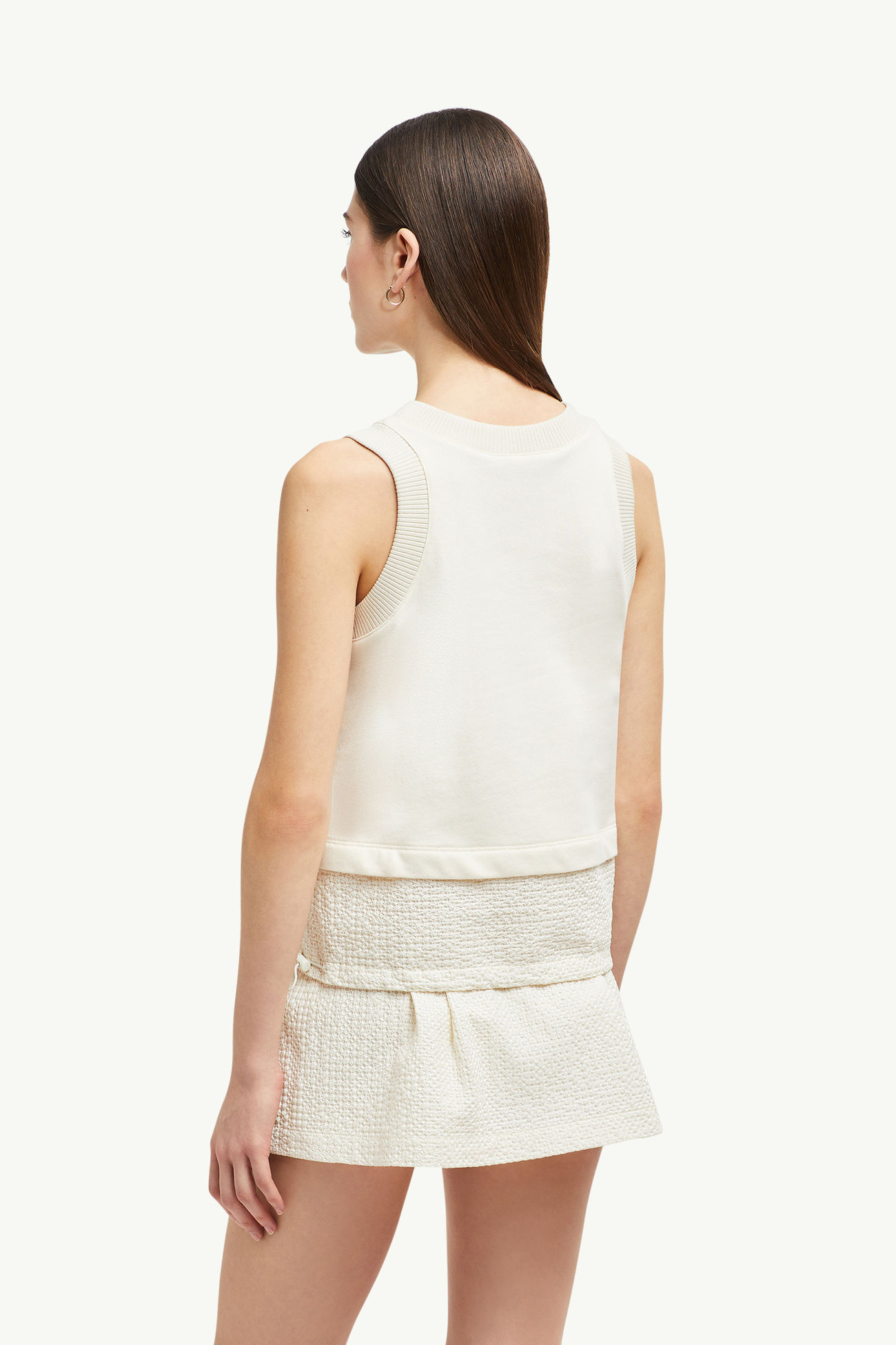 Canotta ricamata Donna Bianco Moncler 4