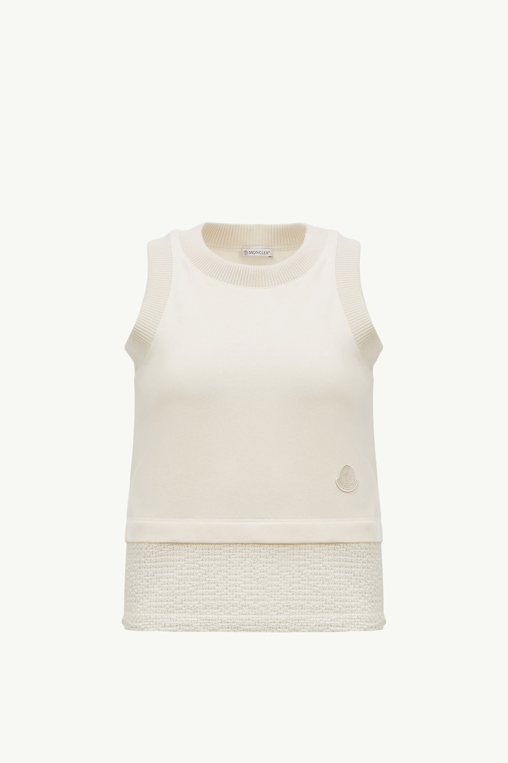 Embroidered Tank Top Women White Moncler 2