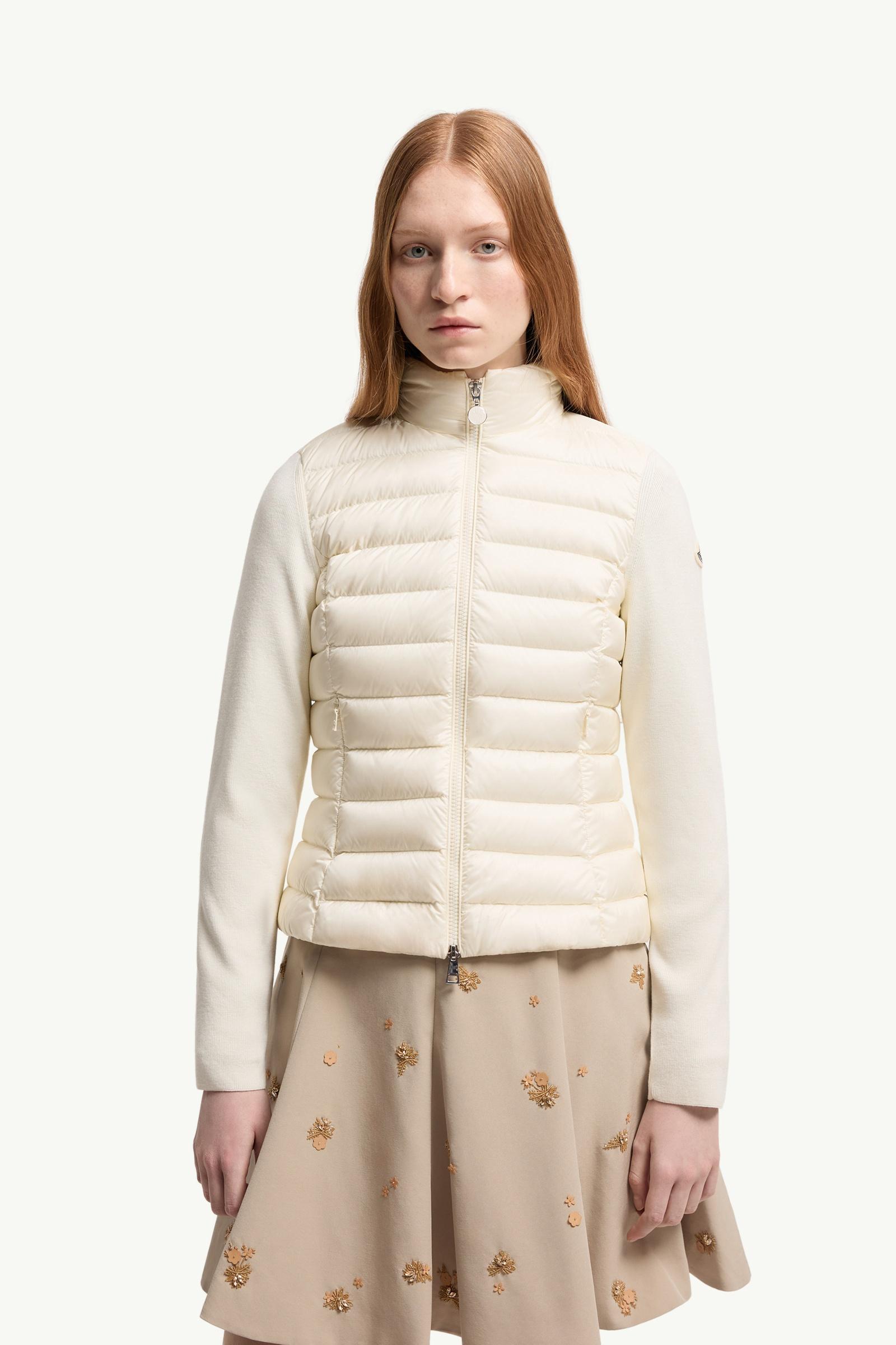 Maglia Cardigan Knit Cardigan Moncler Cardigan Women's White