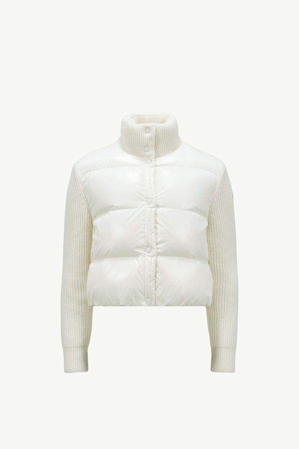 Padded Wool Cardigan Women White Moncler 2