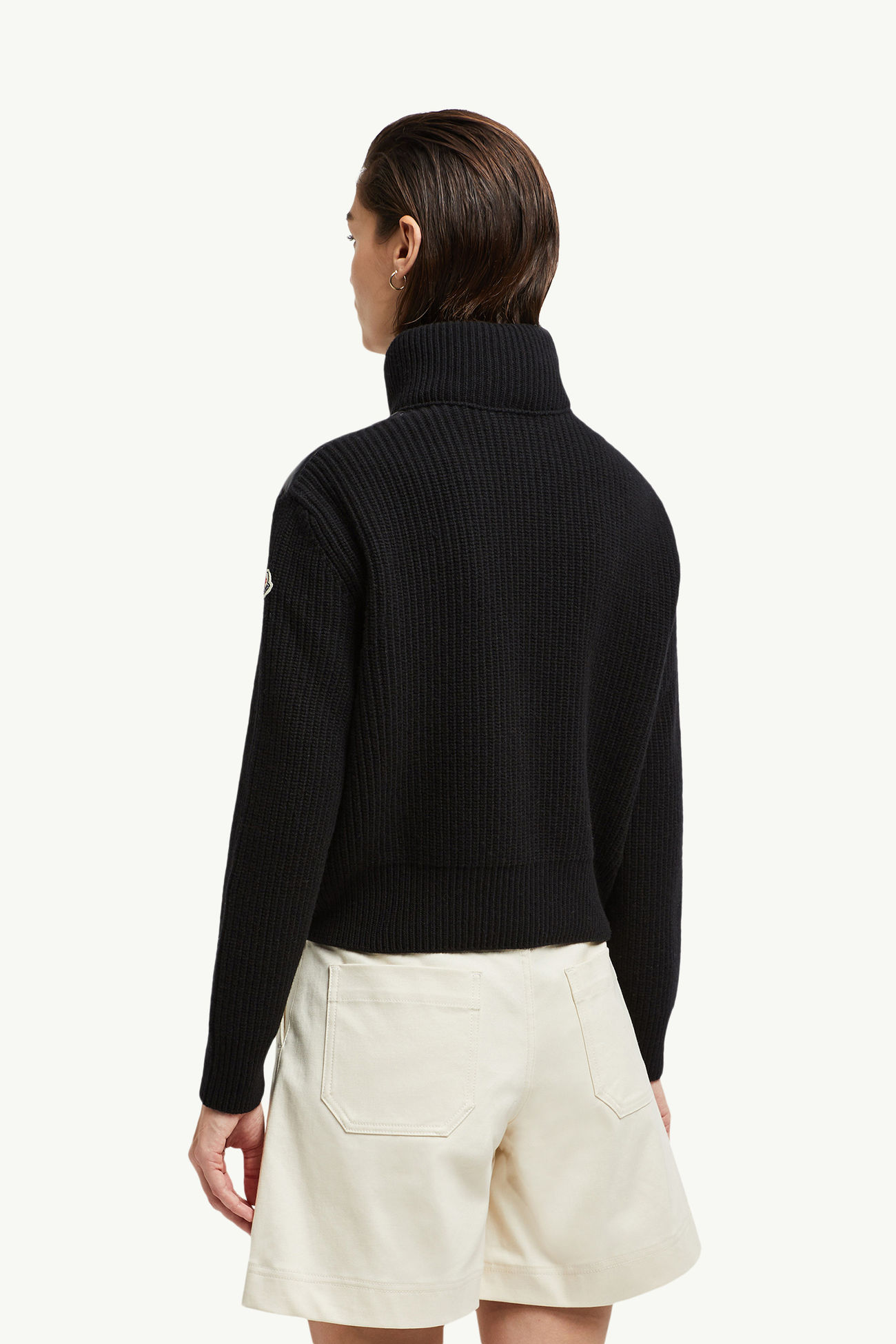 Padded Wool Cardigan Women Black Moncler 4