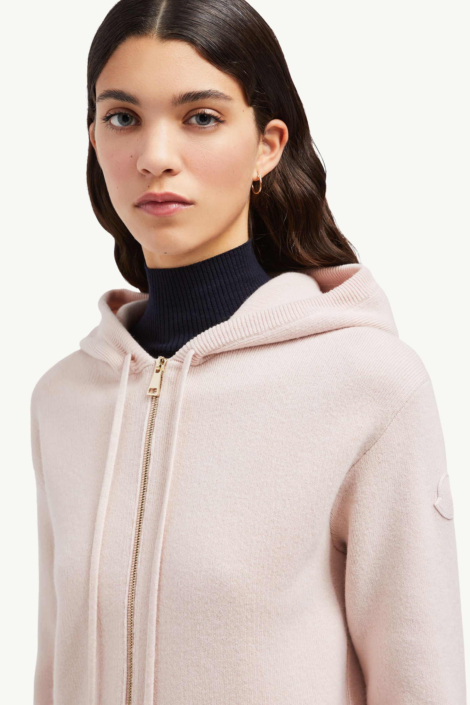 Sudadera de lana y cachemira Mujer Rosado claro Moncler 1