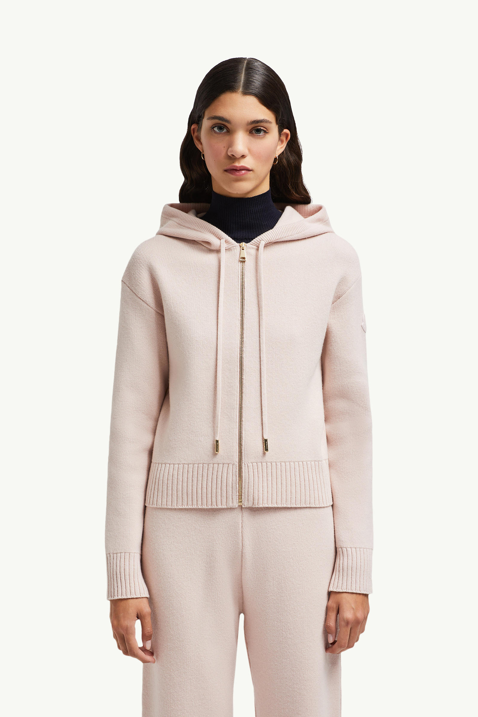 Sudadera de lana y cachemira Mujer Rosado claro Moncler 3