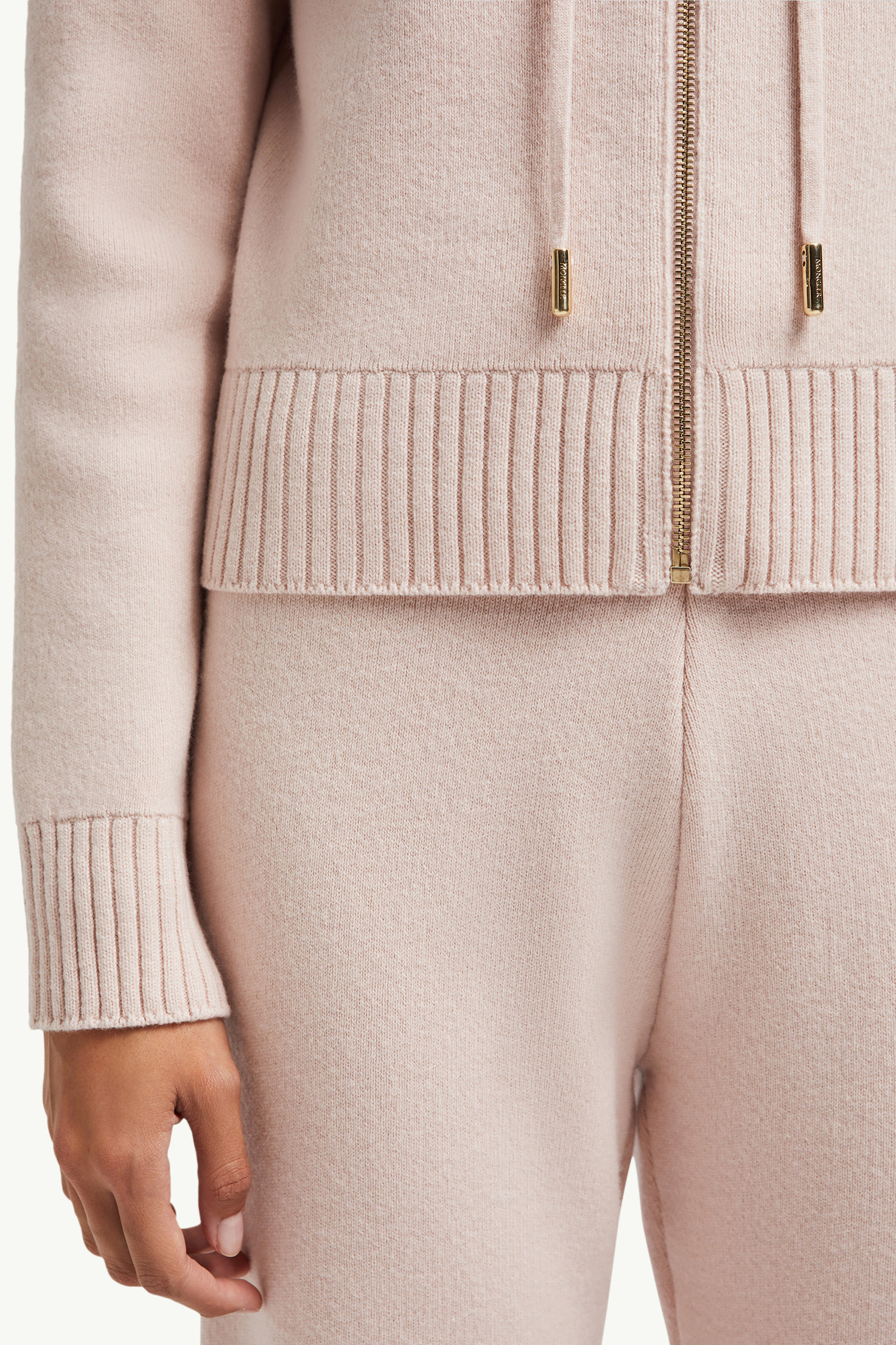 Sudadera de lana y cachemira Mujer Rosado claro Moncler 5