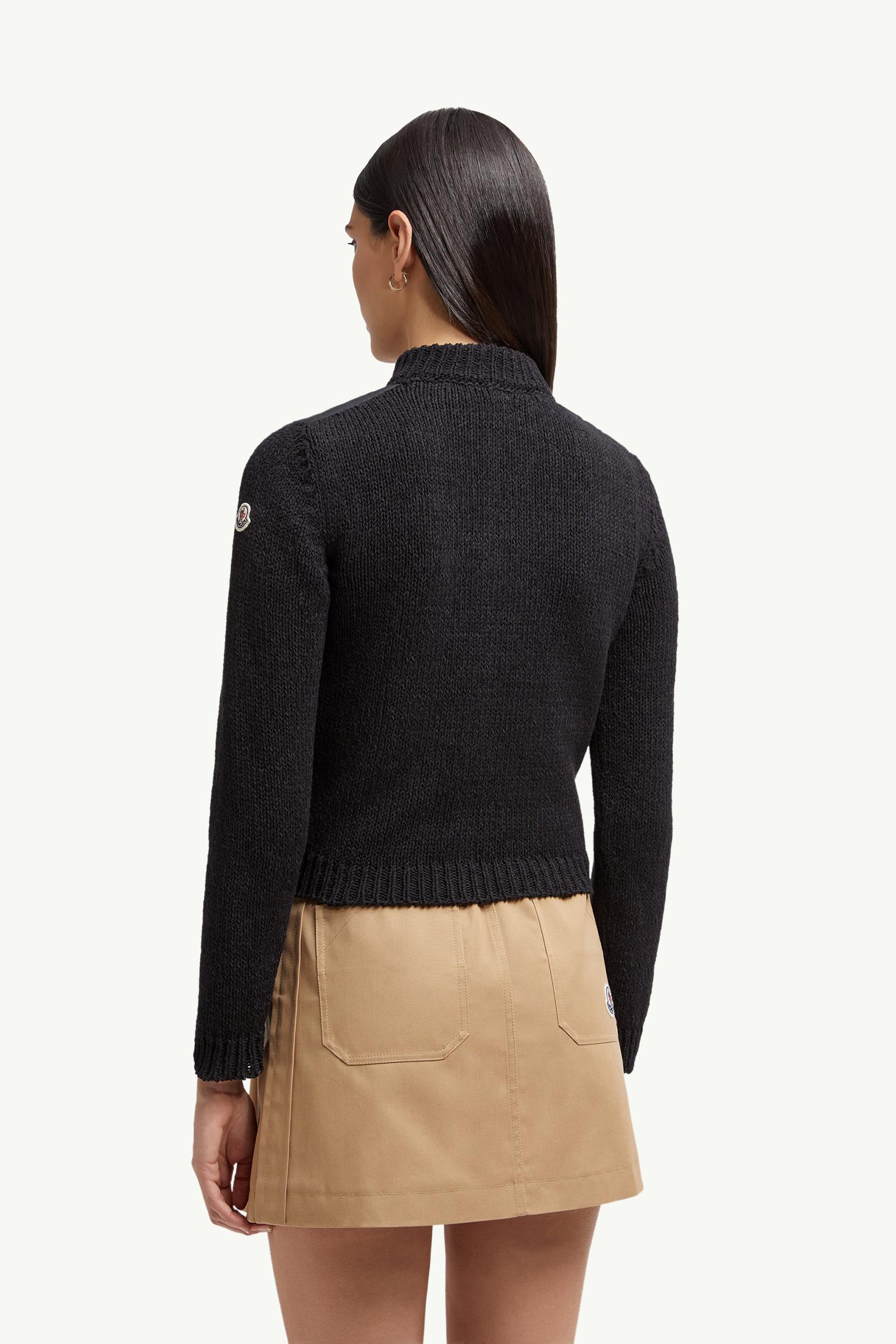 モンクレール　フロントフリル　カーディガン　ダブルジップ　S　黒 レディース】CARDIGAN | MONCLER(モンクレール) / トップス