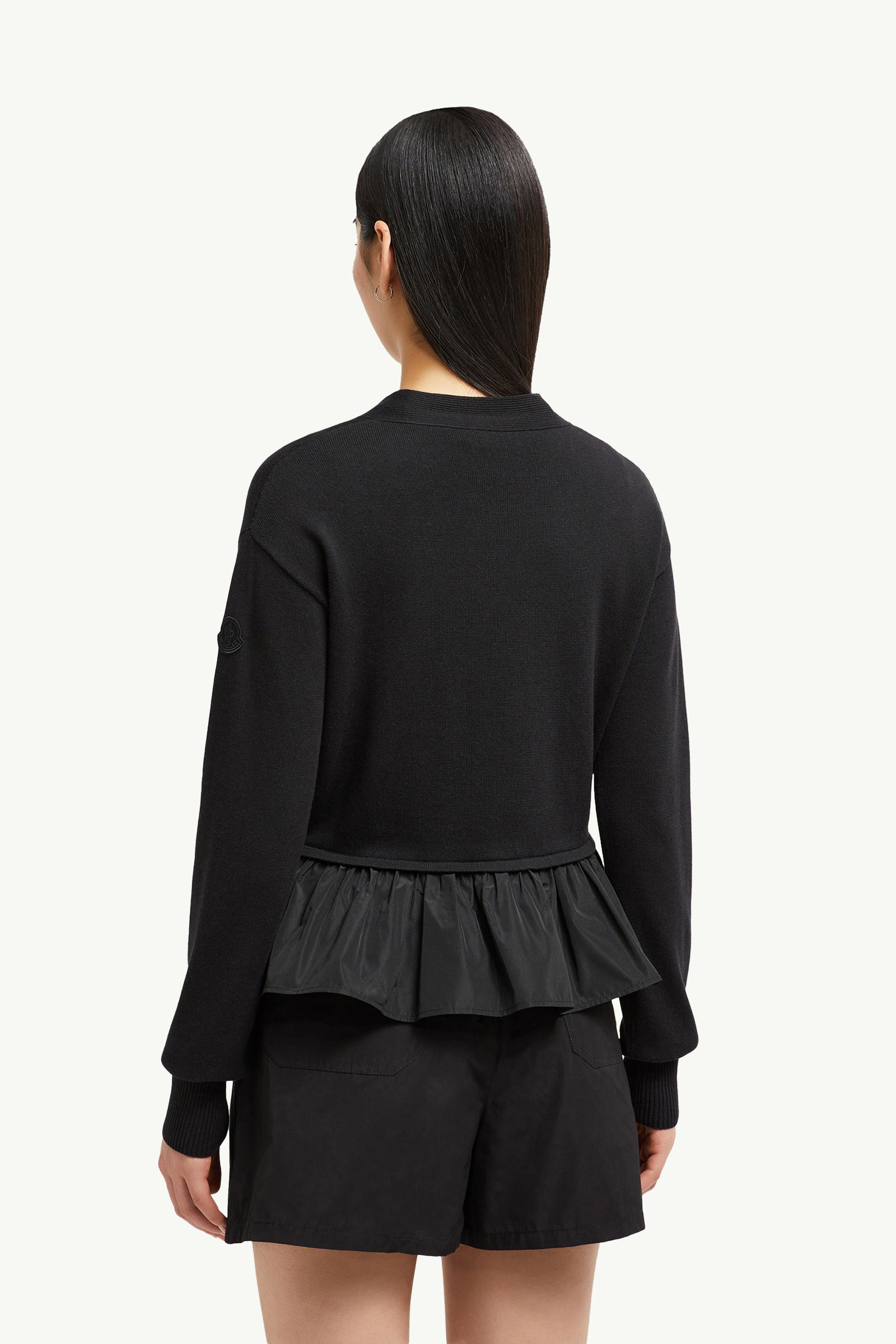 Cotton, Cashmere & Silk Cardigan Women Black Moncler 4